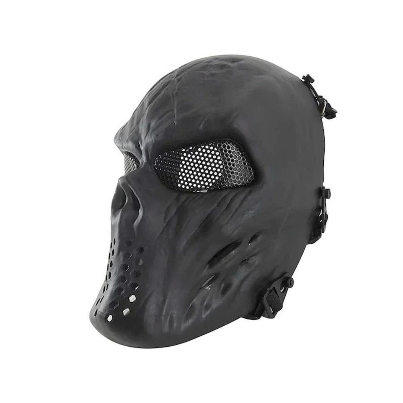 Máscara Airsoft Tático NTK Full Face Skull Lente Metal - Foto 4