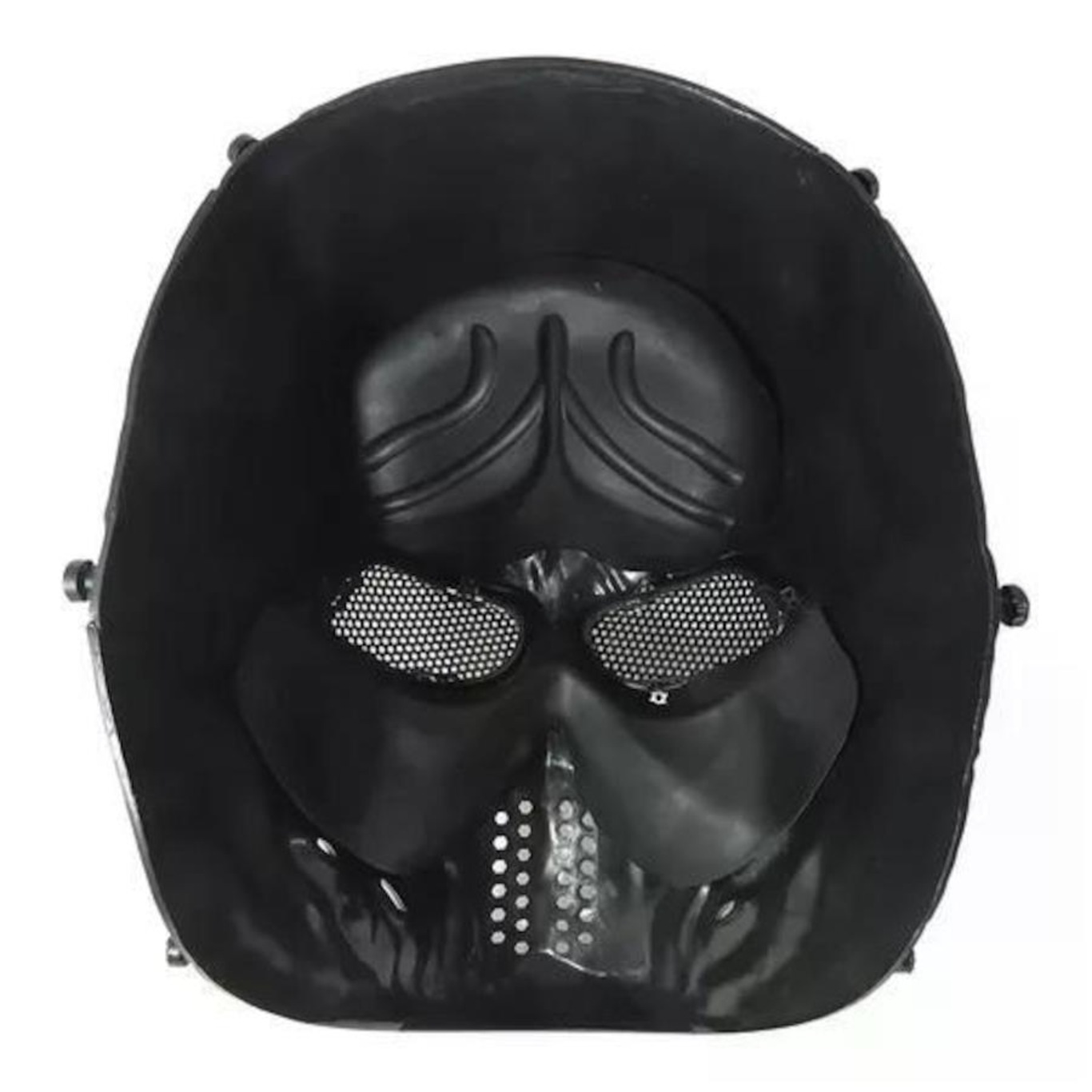 Máscara Airsoft Tático NTK Full Face Skull Lente Metal - Foto 5