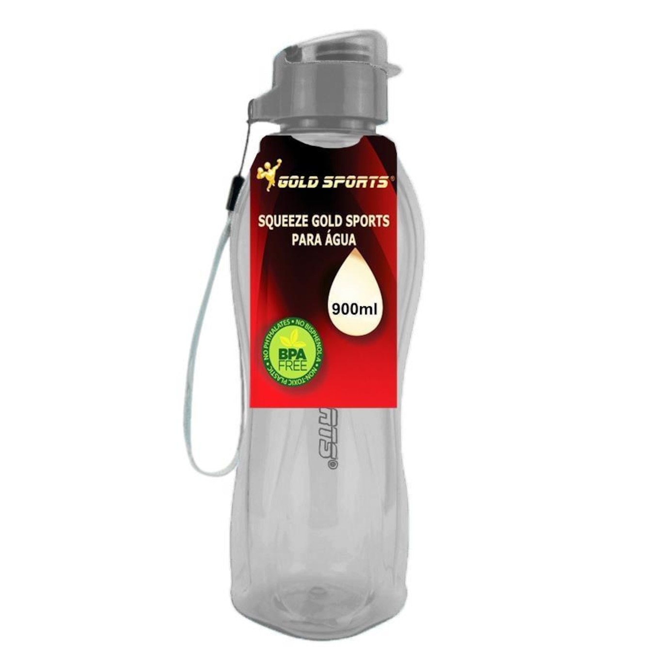 Garrafa Squeeze Gold Sports Resistente Translucid Special BPA Free - 600ml - Foto 2