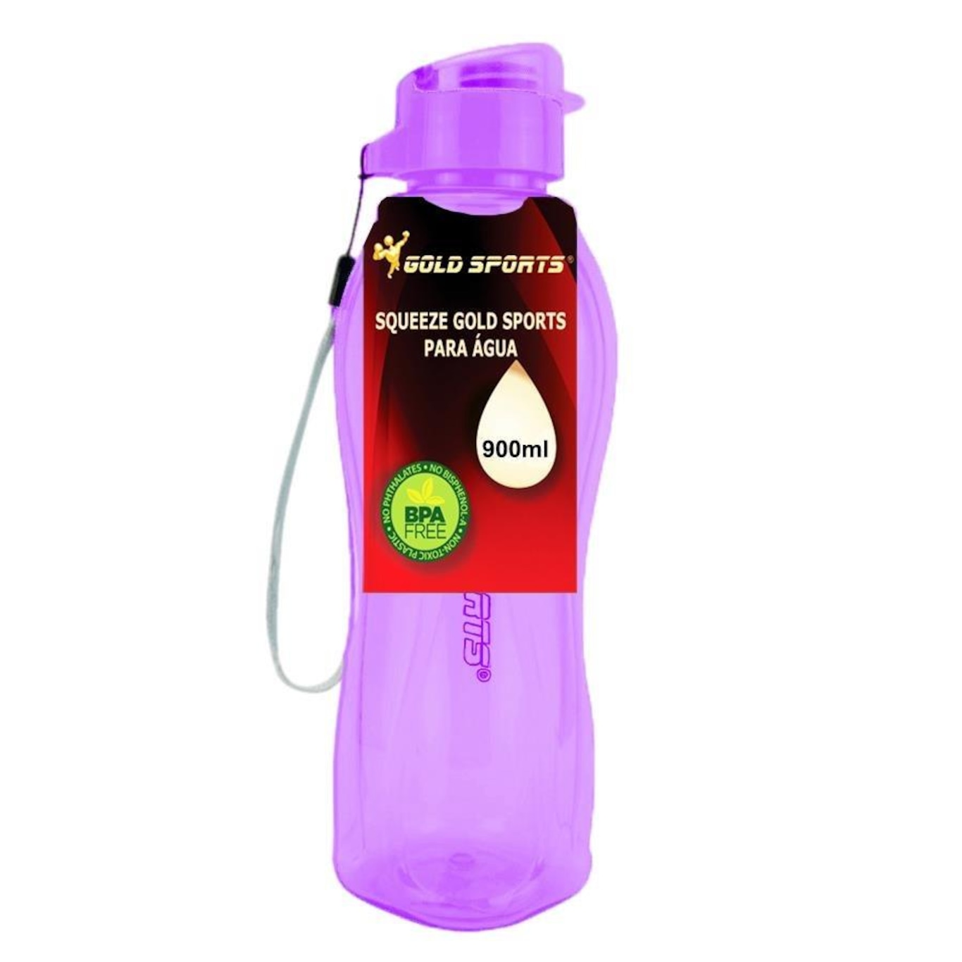 Garrafa Squeeze Gold Sports Resistente Translucid Special BPA Free - 600ml - Foto 2