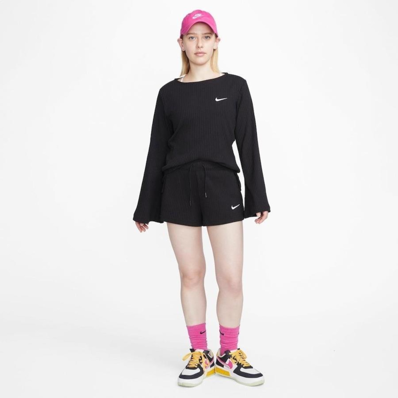 Shorts Nike Sportswear Rib Jersey - Feminino - Foto 5