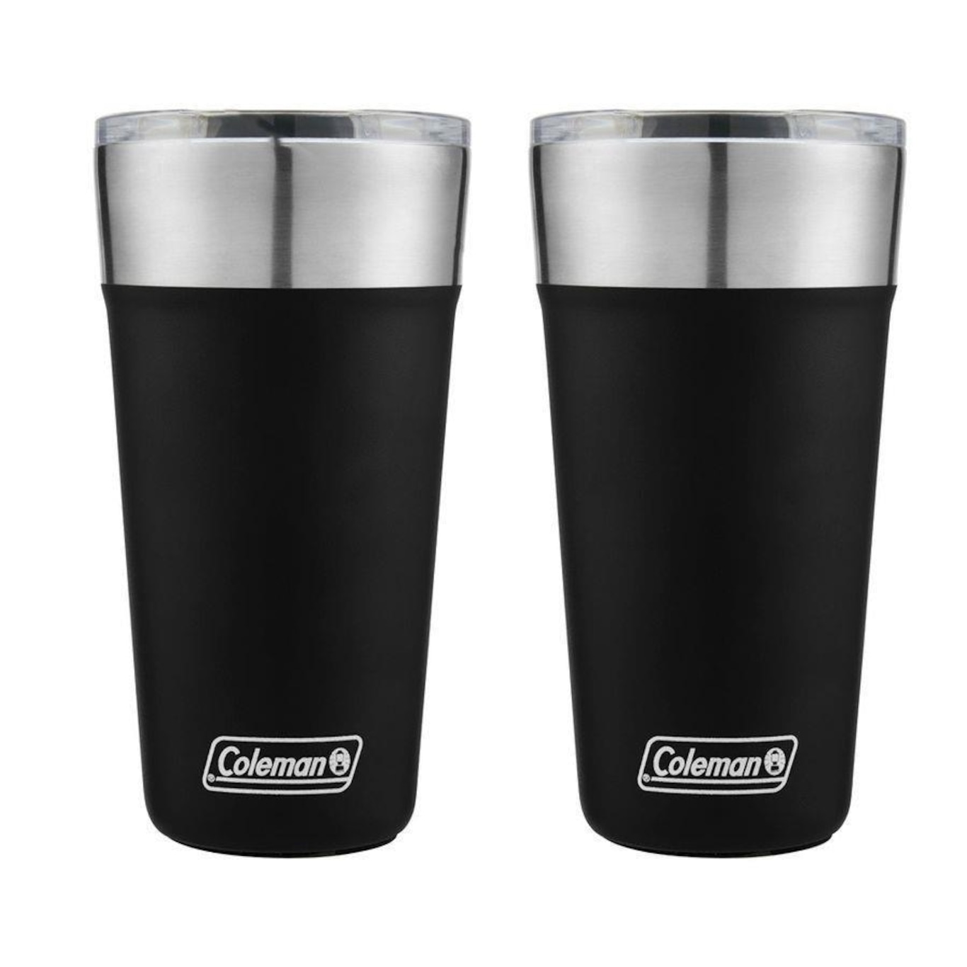 Kit de Copos Térmico Coleman com Tampa - 600ml - 2 Unds Preto - Foto 1