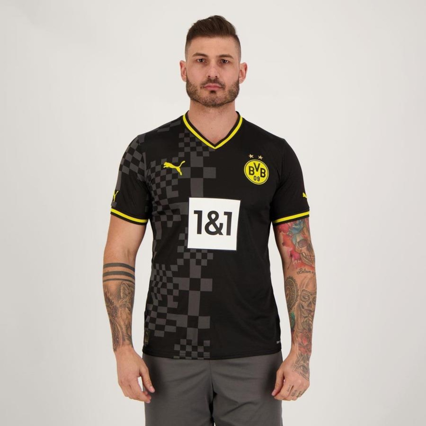 Camisa Borussia Dortmund Away 2023 com Patrocínio Reus 11 Puma - Masculina - Foto 1