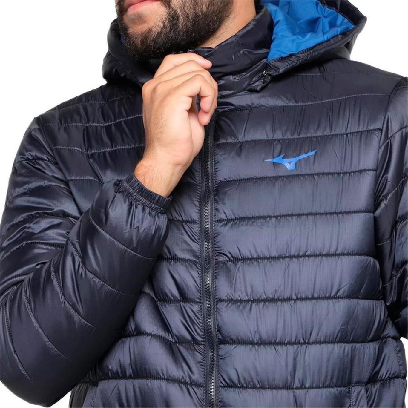 Jaqueta com Capuz Mizuno Puff - Masculina - Foto 3