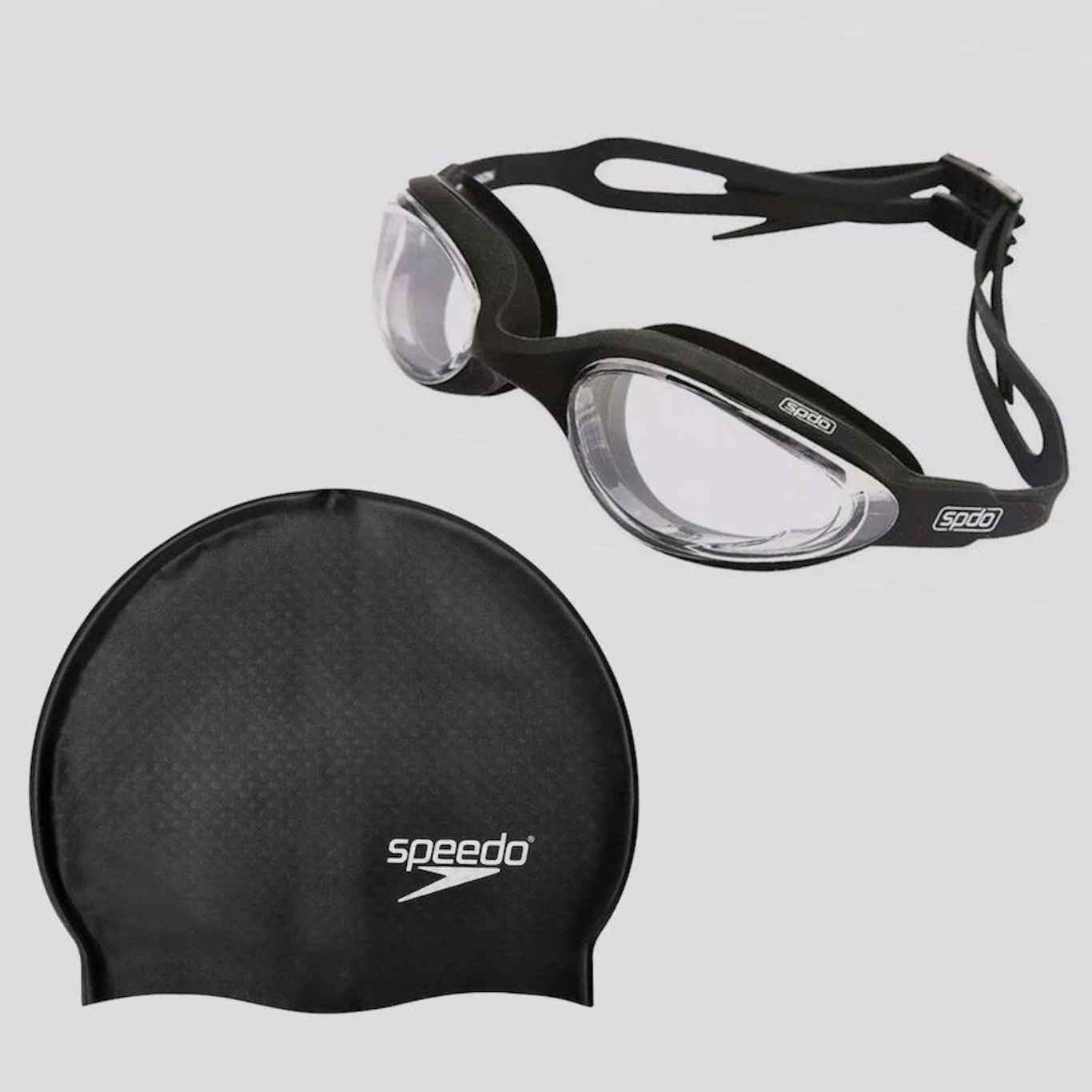 Kit Speedo: Touca + Óculos de Natação Hydrovision - Adulto - Foto 1