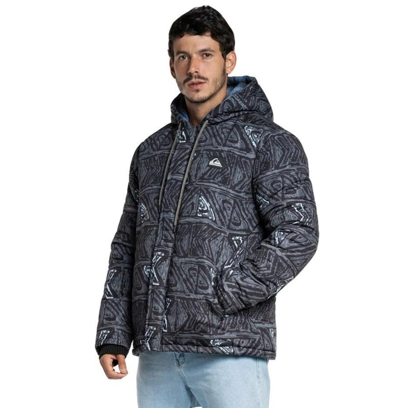 Jaqueta com Capuz Quiksilver Puff Heritage Black - Masculina - Foto 1