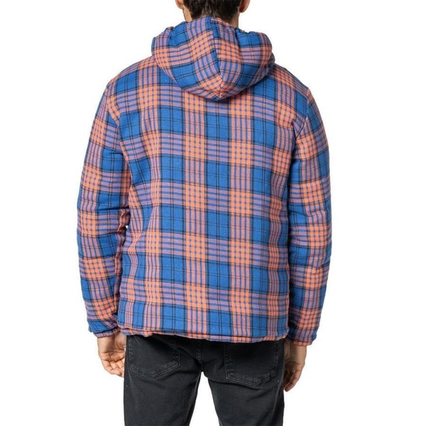 Jaqueta com Capuz Dupla Face Billabong Puffer Flannel - Masculina - Foto 4