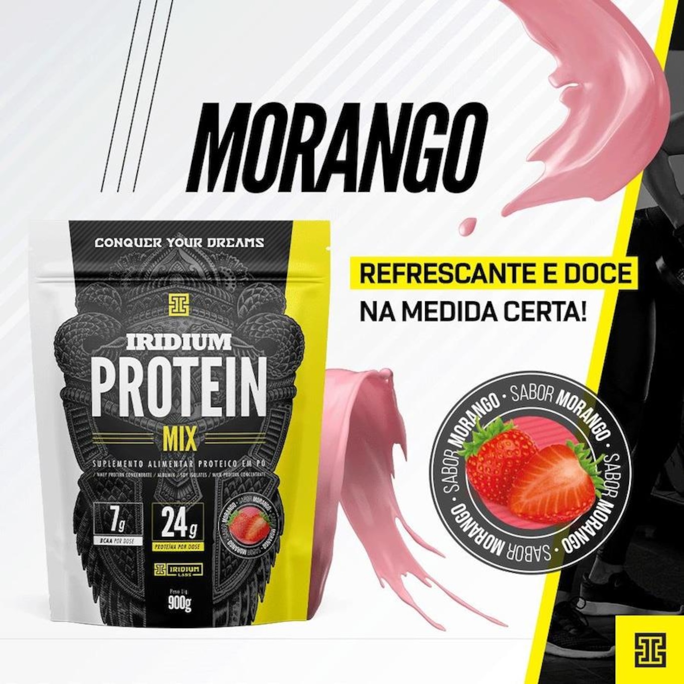 Kit Whey Protein Mix Nutrata - 900g - 2 unidades + Coqueteleira - Foto 3