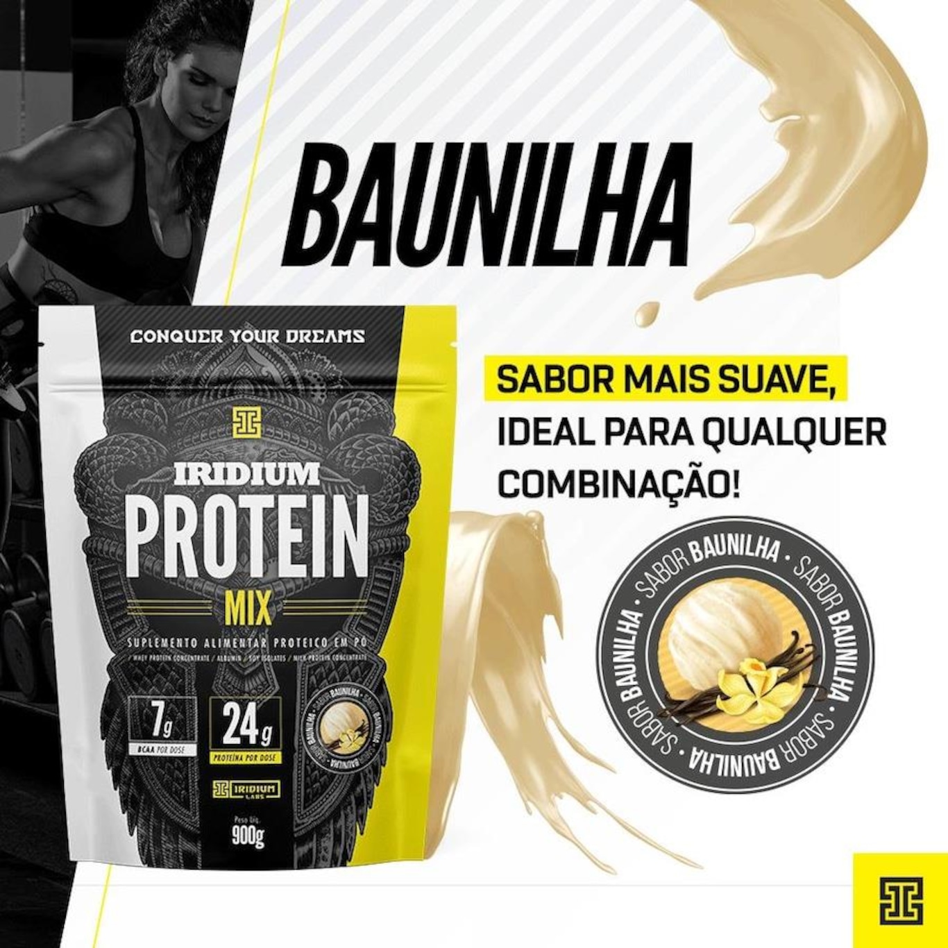 Kit Whey Protein Mix Nutrata - 900g - 2 unidades + Coqueteleira - Foto 3