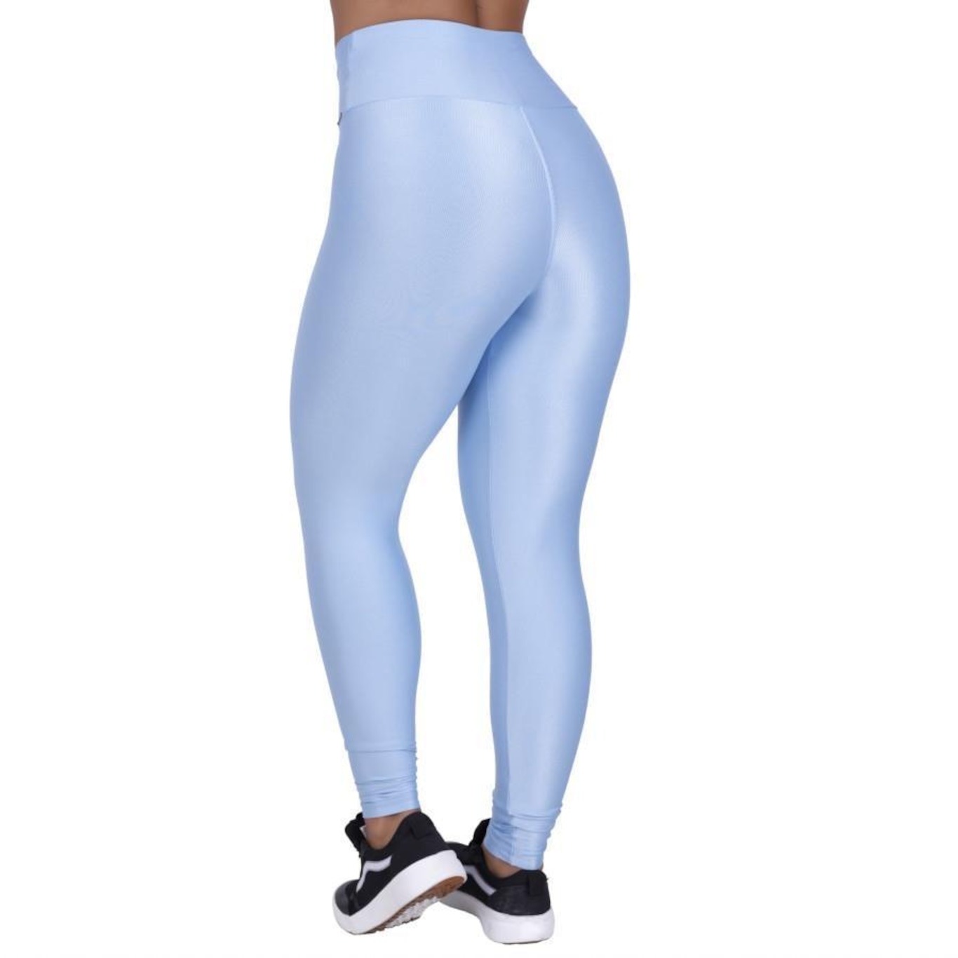 Calça Legging Orbis Fitness Detalhe Detalhe Cadarço Cós Poliamida Brilho Acetinado - Feminina - Foto 3