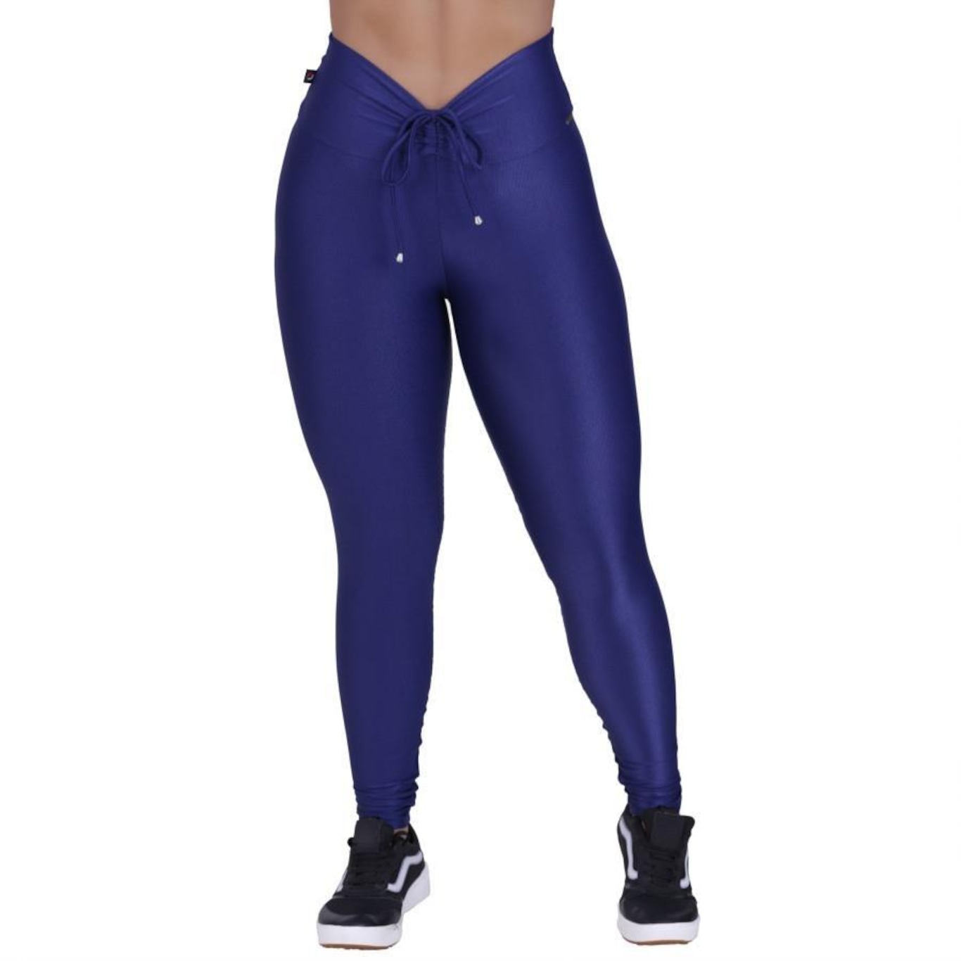 Calça Legging Orbis Fitness Detalhe Detalhe Cadarço Cós Poliamida Brilho Acetinado - Feminina - Foto 3