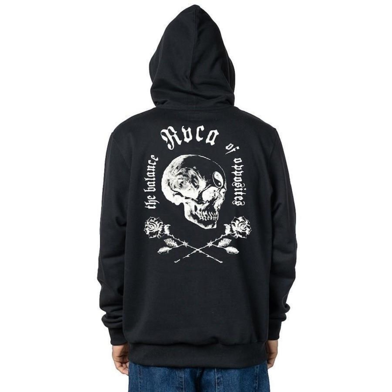 Blusão de Moletom com Capuz Canguru RVCA Oppsite Skulls - Masculino - Foto 2