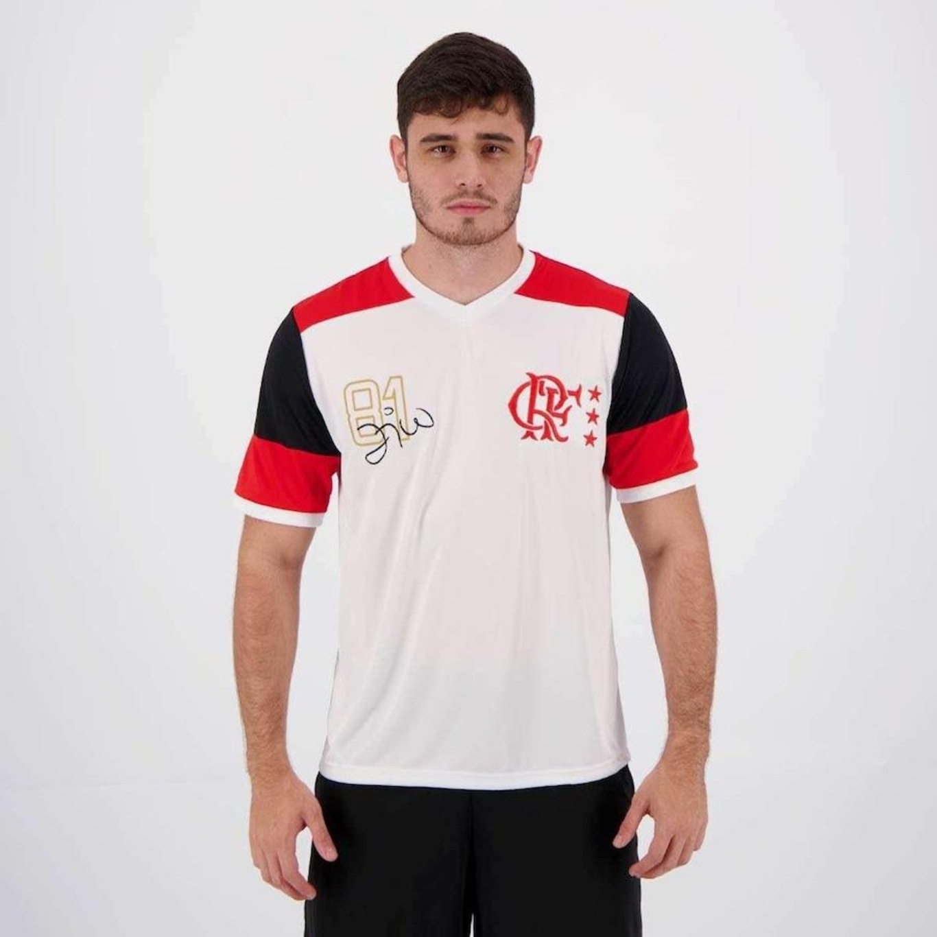 Camiseta do Flamengo Braziline Zico Retro - Masculina - Foto 1