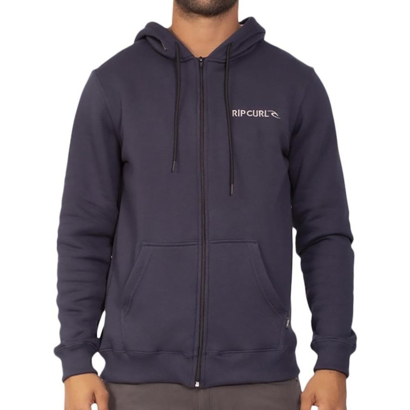 Blusão de Moletom Rip Curl Aberto Logo Corp Zip WT23 Washed - Masculino - Foto 1