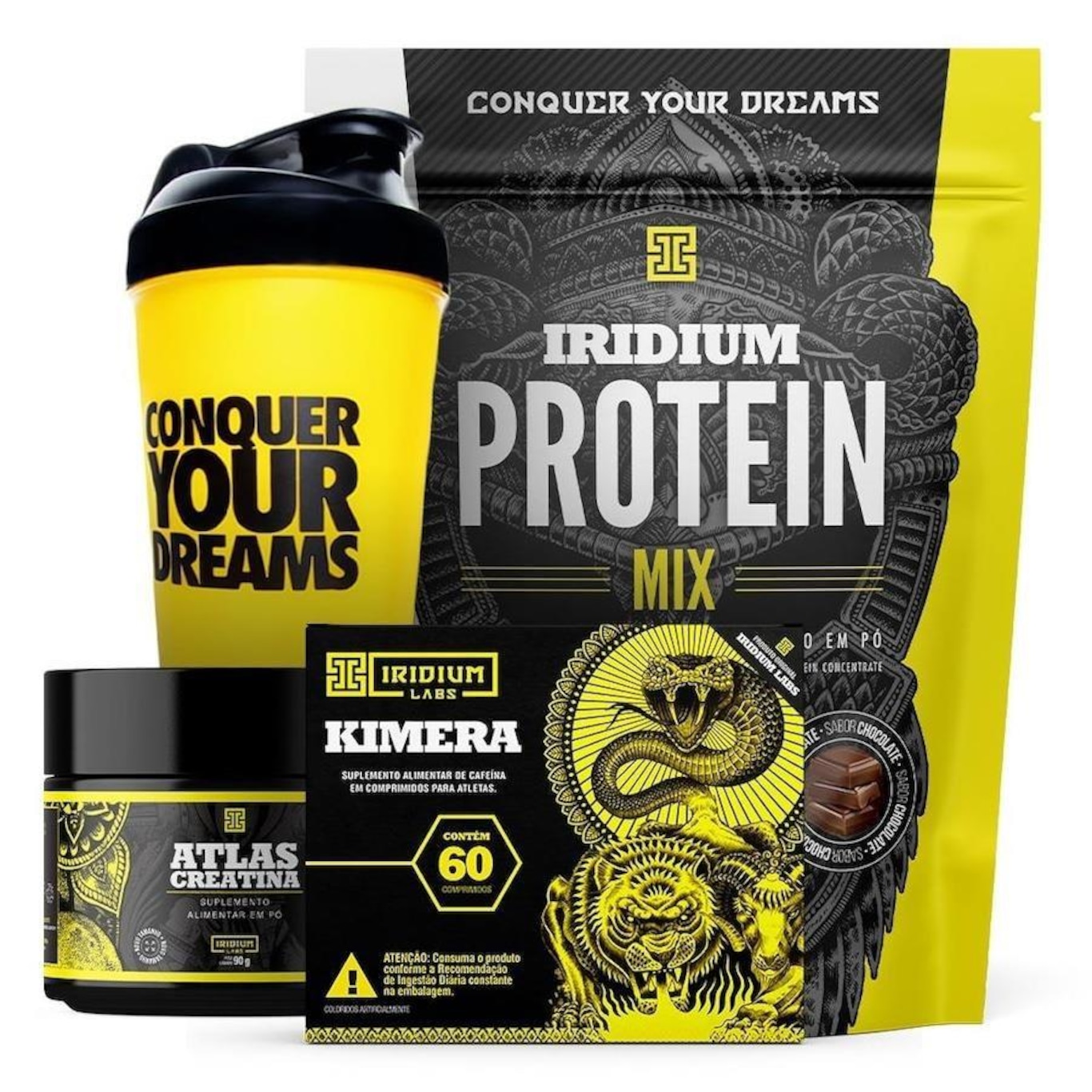 Whey Protein Mix Iridium Labs - Baunilha + Kimera Thermo + Creatina - 90g + Coqueteleira - Foto 1