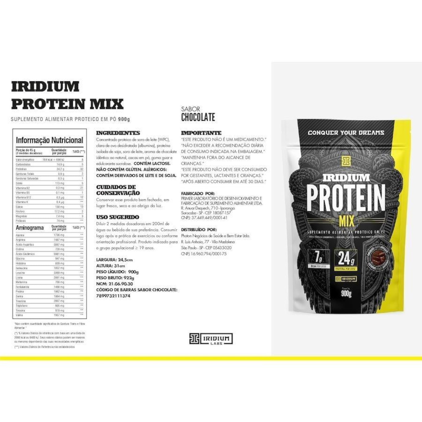 Whey Protein Mix Iridium Labs - Baunilha + Kimera Thermo + Creatina - 90g + Coqueteleira - Foto 3