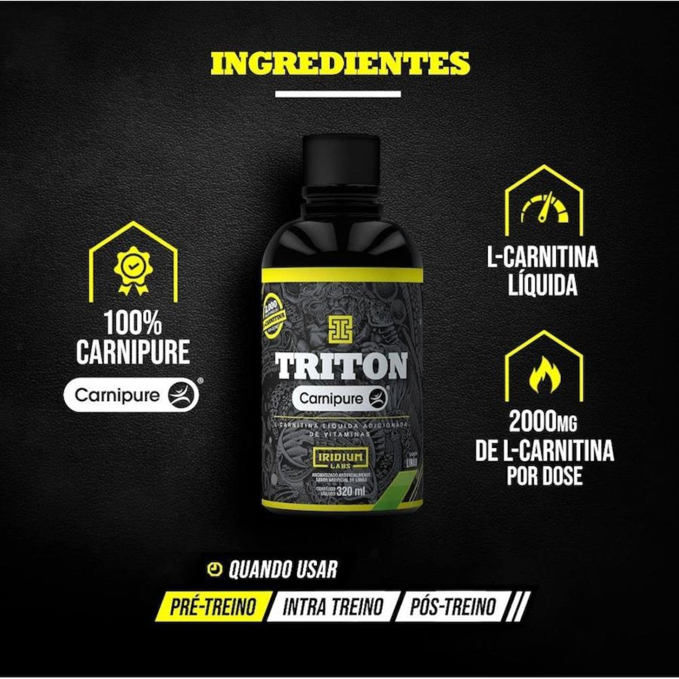 Kit Triton L-Carnitina Iridium Elements - 3 unidades - Foto 3