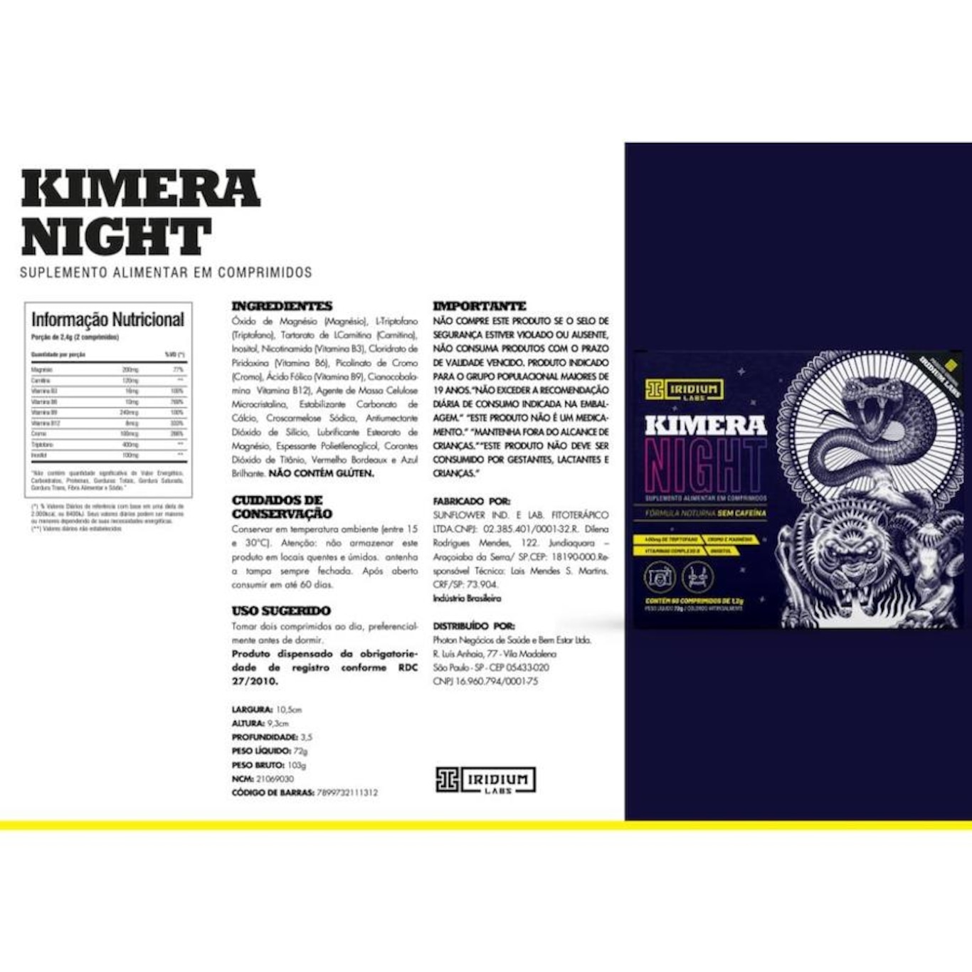 Kit Iridium Labs Kimera Night + Kiron Acqua Optimization - Foto 4