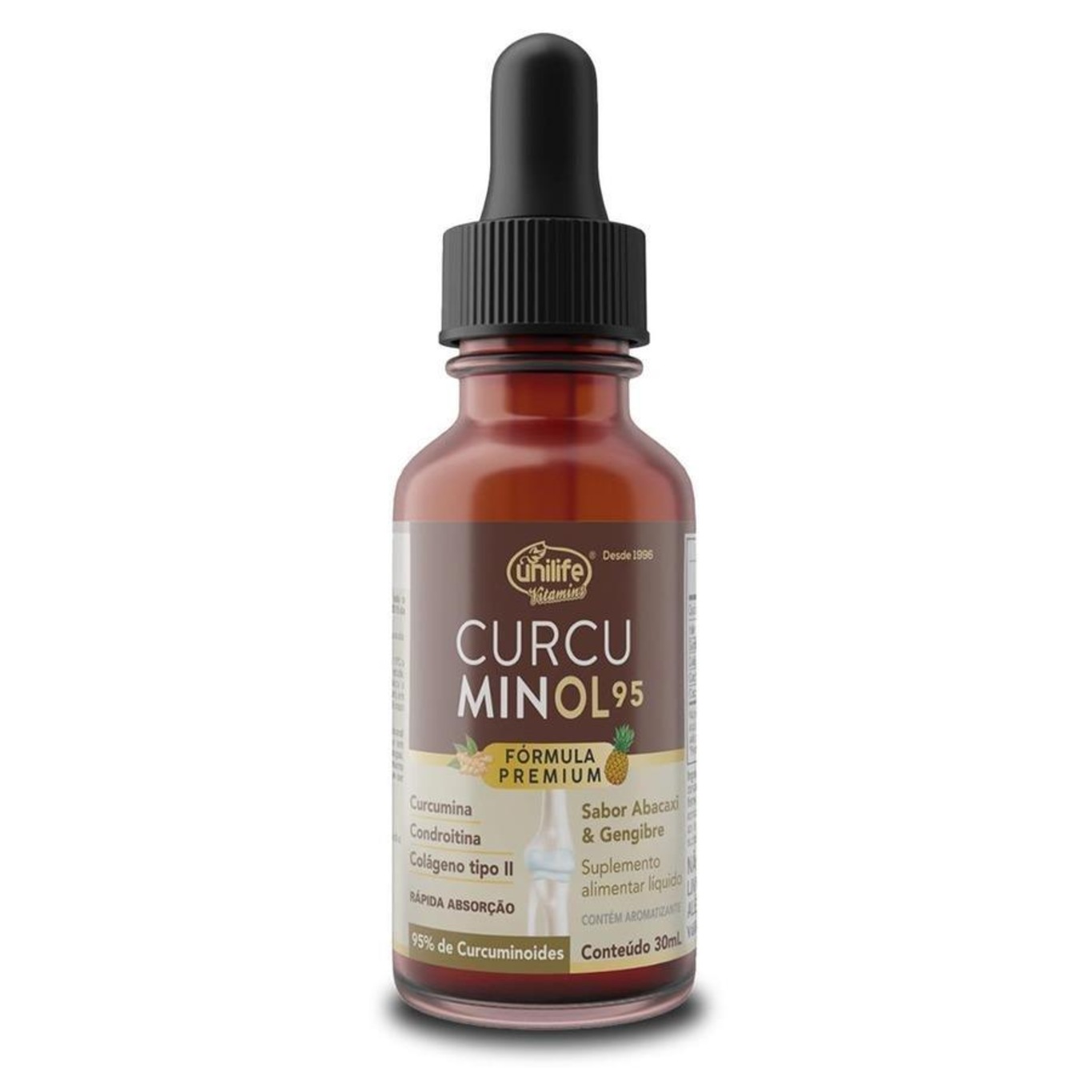 Curcuminol Kit 5x Curcuminol Unilife Sabor Abacaxi e Gengibre em Gotas - 30Ml ...