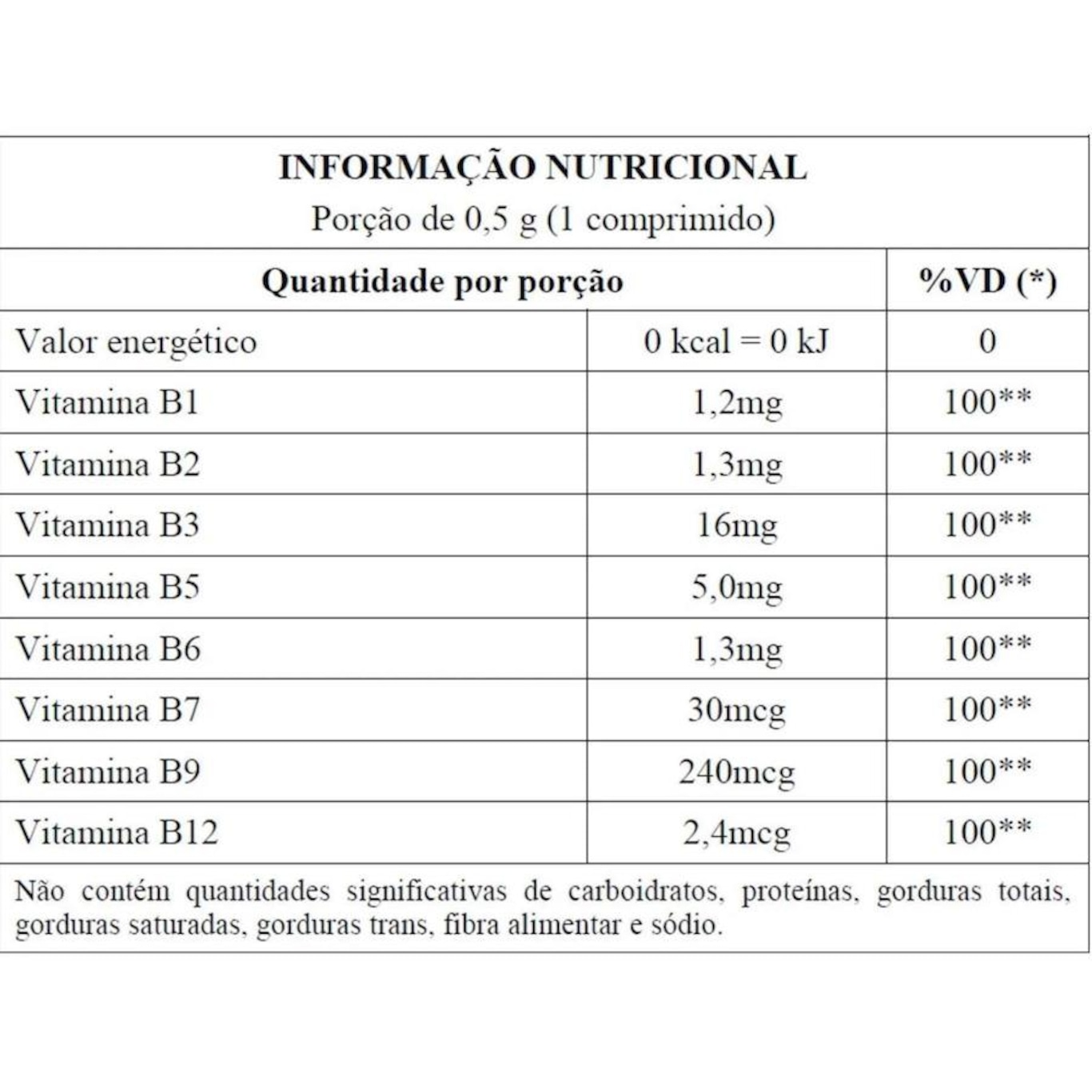 Vitamina Complexo B Unilife Vegana - 500 mg - 60 comprimidos - Foto 2