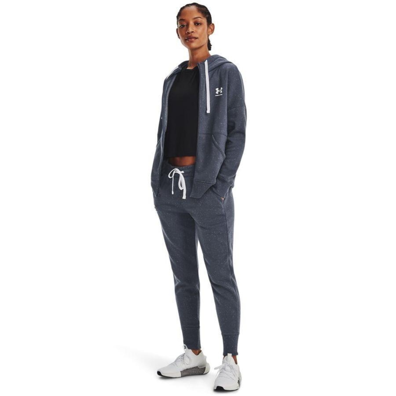 Jaqueta de Moletom com Capuz Under Armour Rival Fleece FZ Hoodie - Feminina - Foto 2