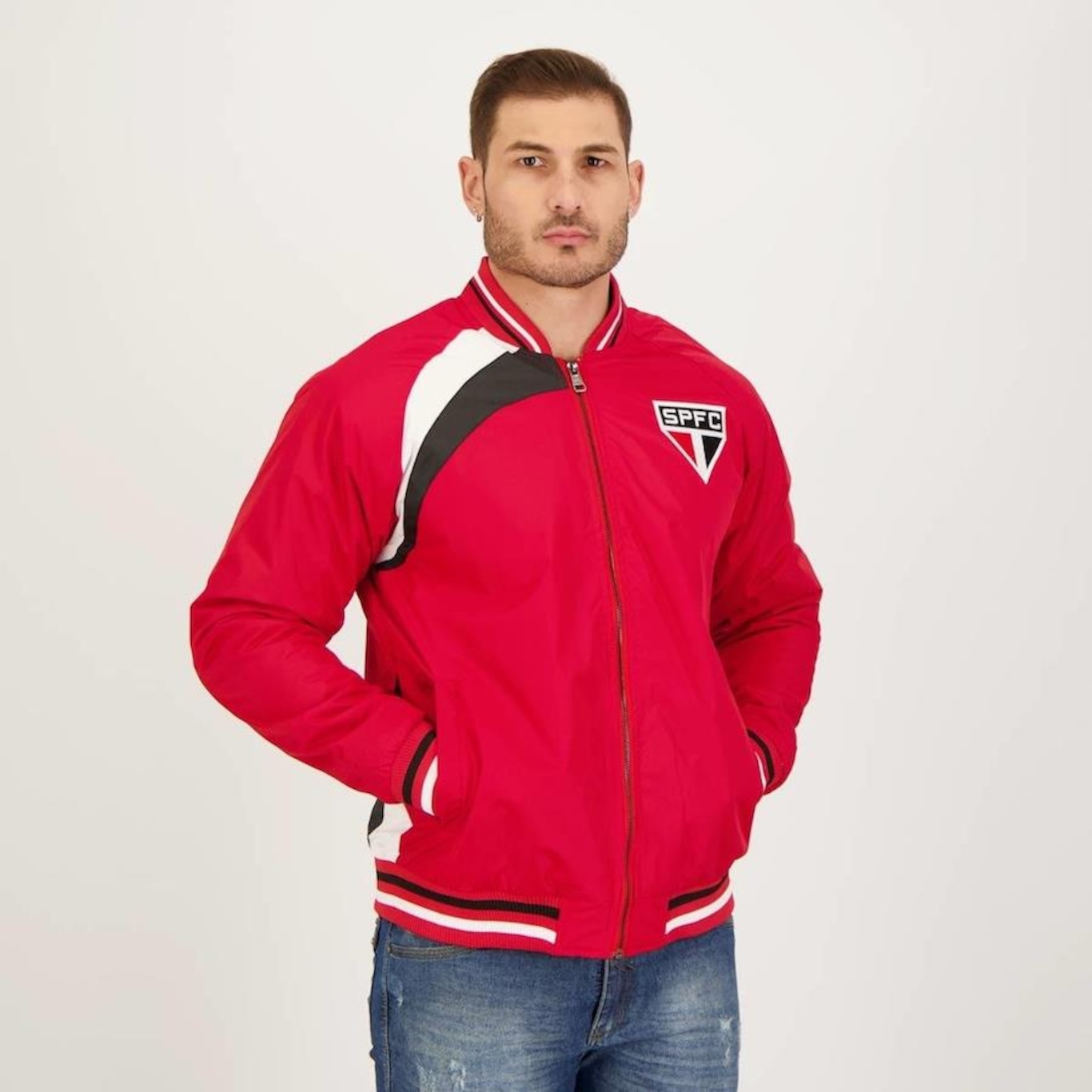 Jaqueta do São Paulo Bomber Futfanatics - Masculina - Foto 1