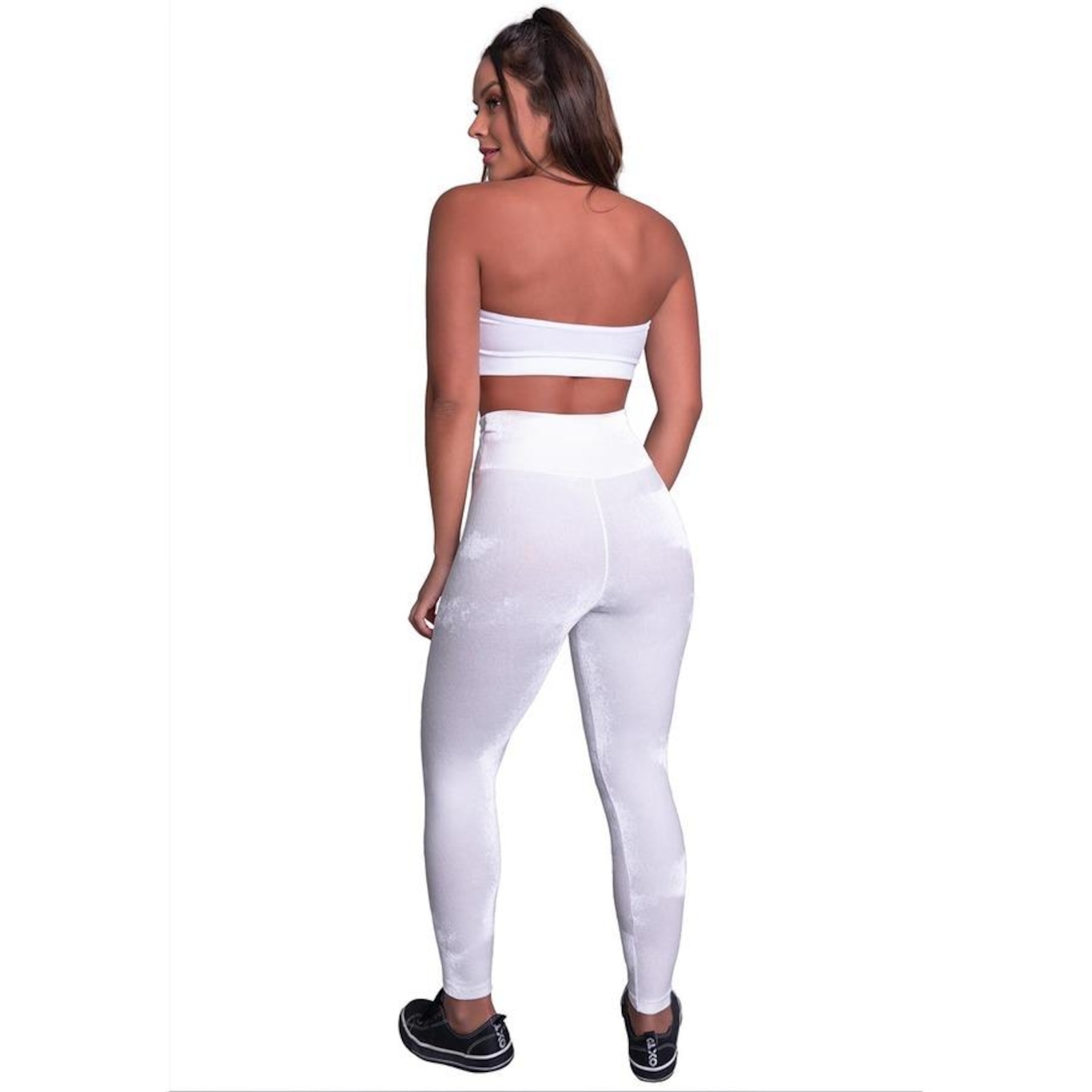 Calça Legging MVB Modas Veludo Molhado Cintura - Feminina - Foto 4