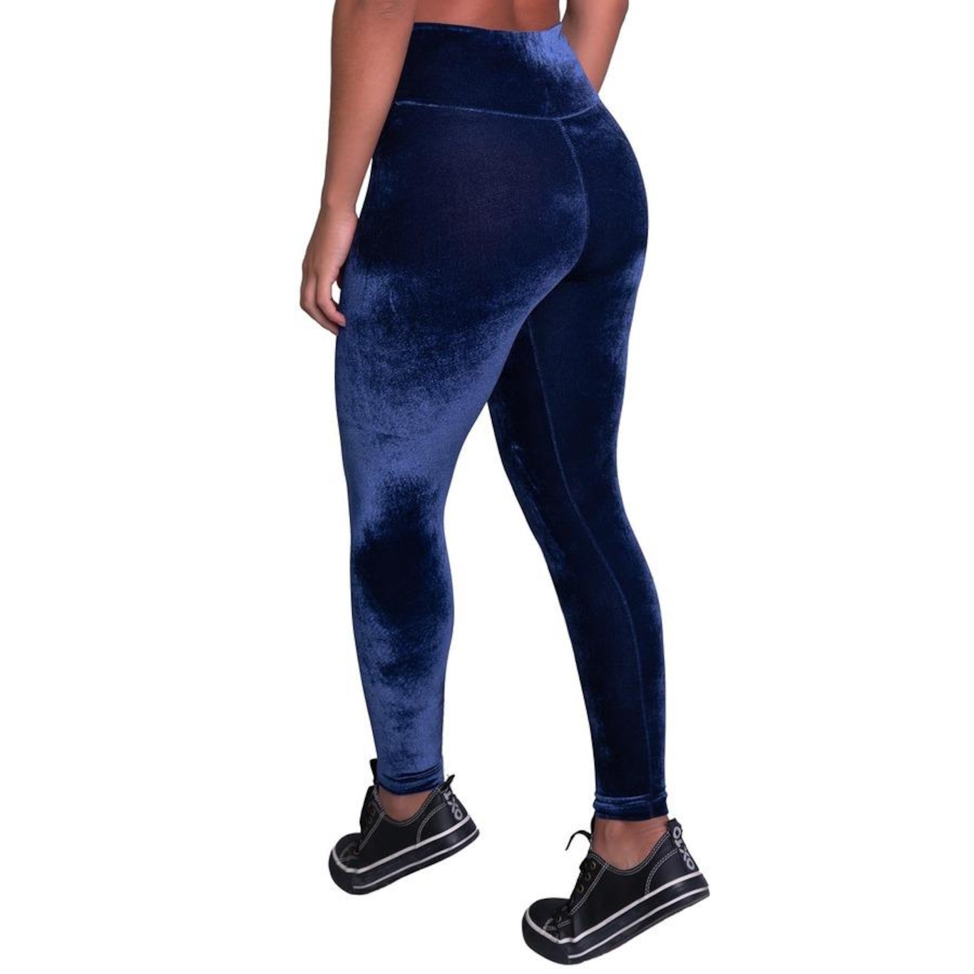 Calça Legging MVB Modas Veludo Molhado Cintura - Feminina - Foto 2