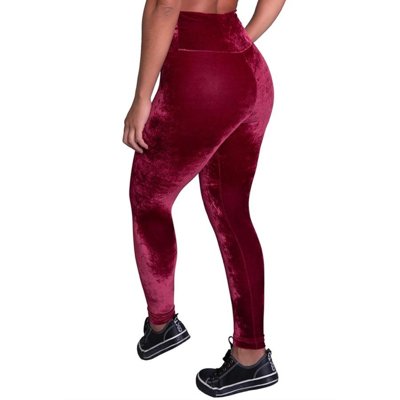 Calça Legging MVB Modas Veludo Molhado Cintura - Feminina - Foto 2