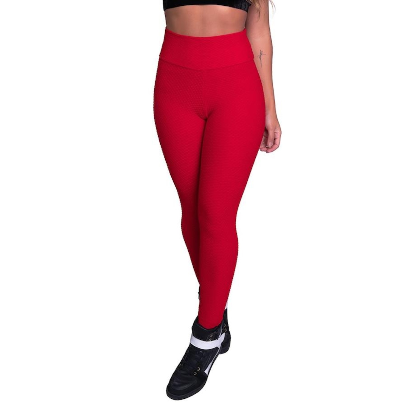 Calça Legging Mvb Modas Cintura Alta Bolha - Feminina - Foto 1