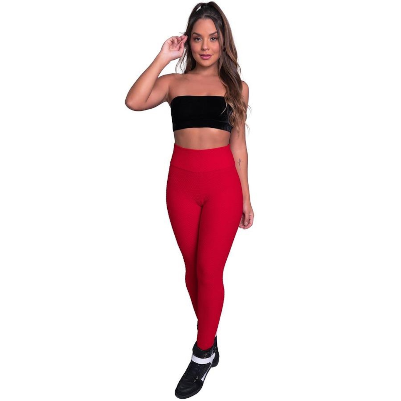 Calça Legging Mvb Modas Cintura Alta Bolha - Feminina - Foto 3