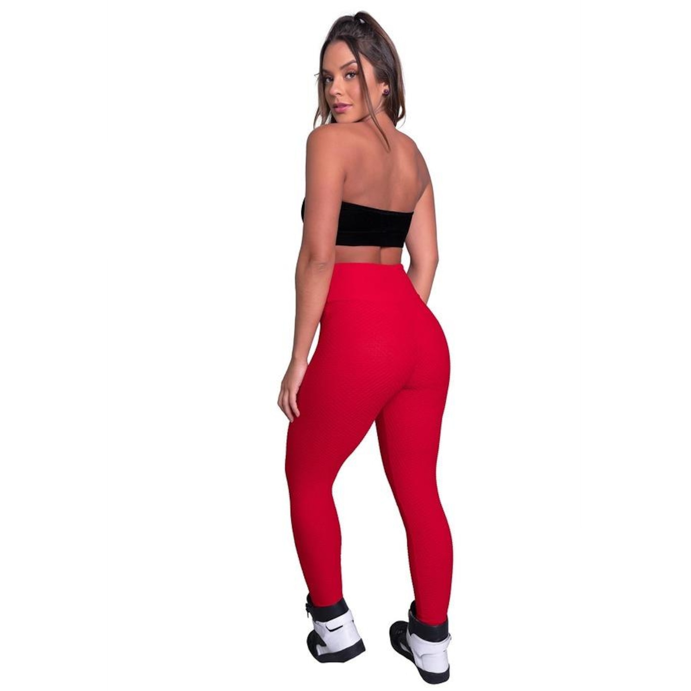 Calça Legging Mvb Modas Cintura Alta Bolha - Feminina - Foto 4