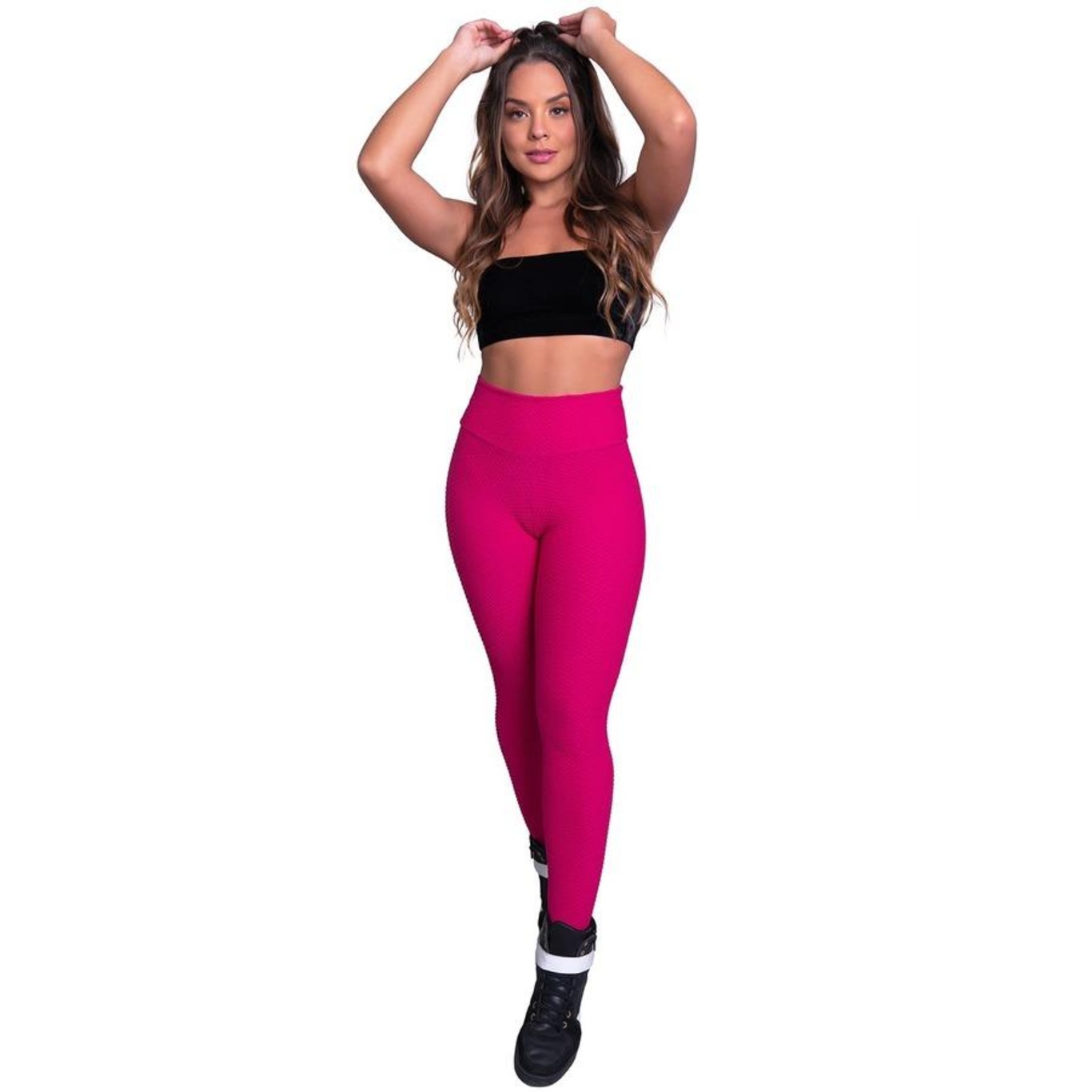 Calça Legging Mvb Modas Cintura Alta Bolha - Feminina - Foto 3