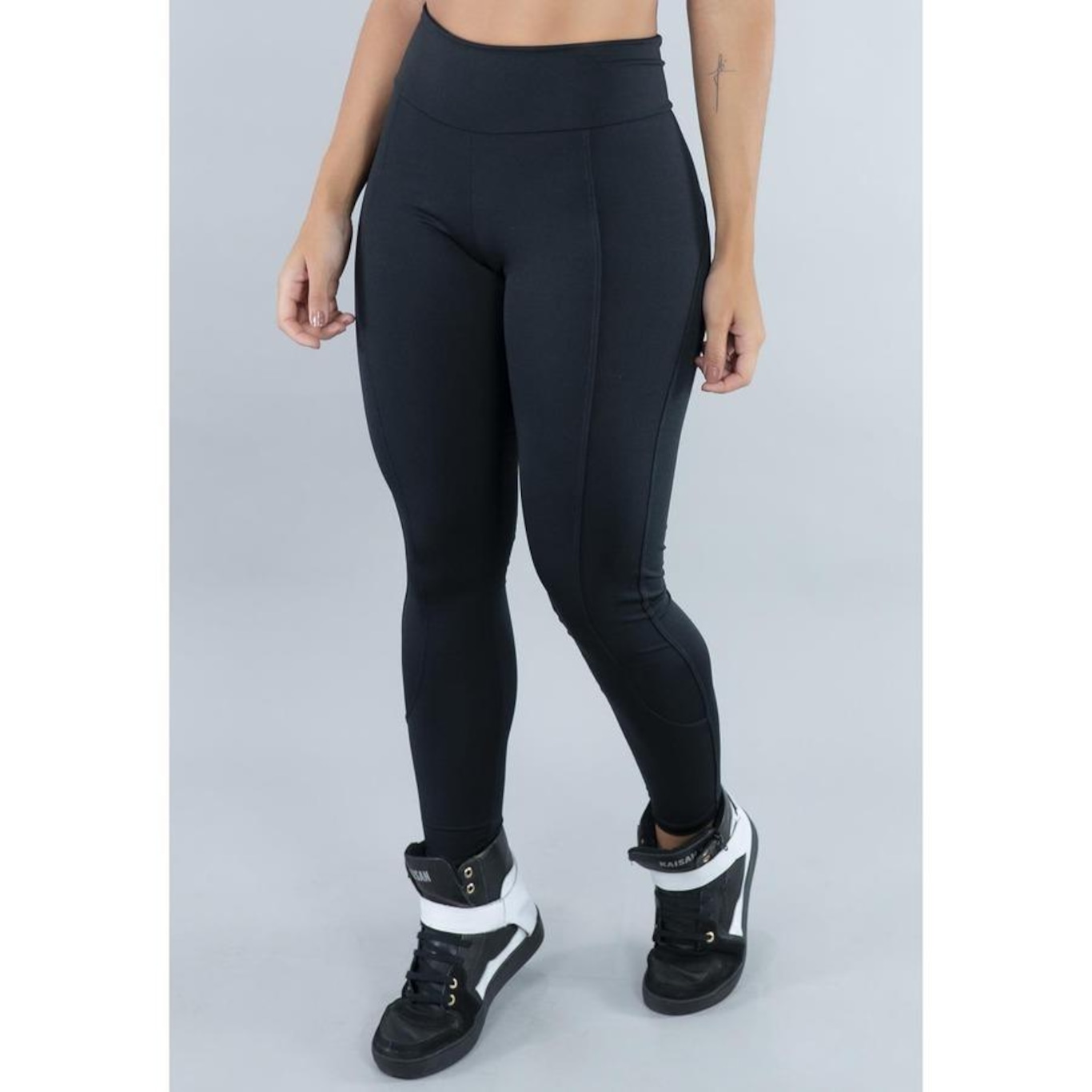 Calça Legging Mvb Modas Montaria Cintura Alta Suplex - Feminina - Foto 1