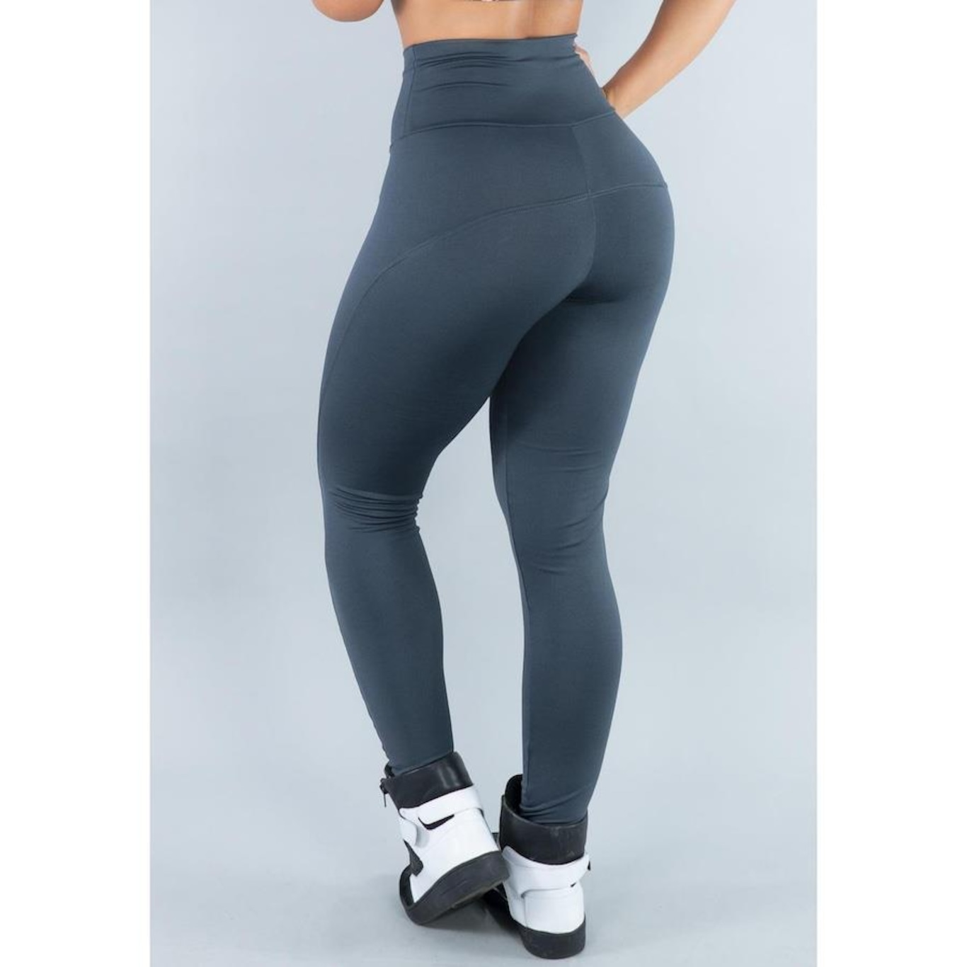 Calça Legging Mvb Modas Montaria Cintura Alta Suplex - Feminina - Foto 2