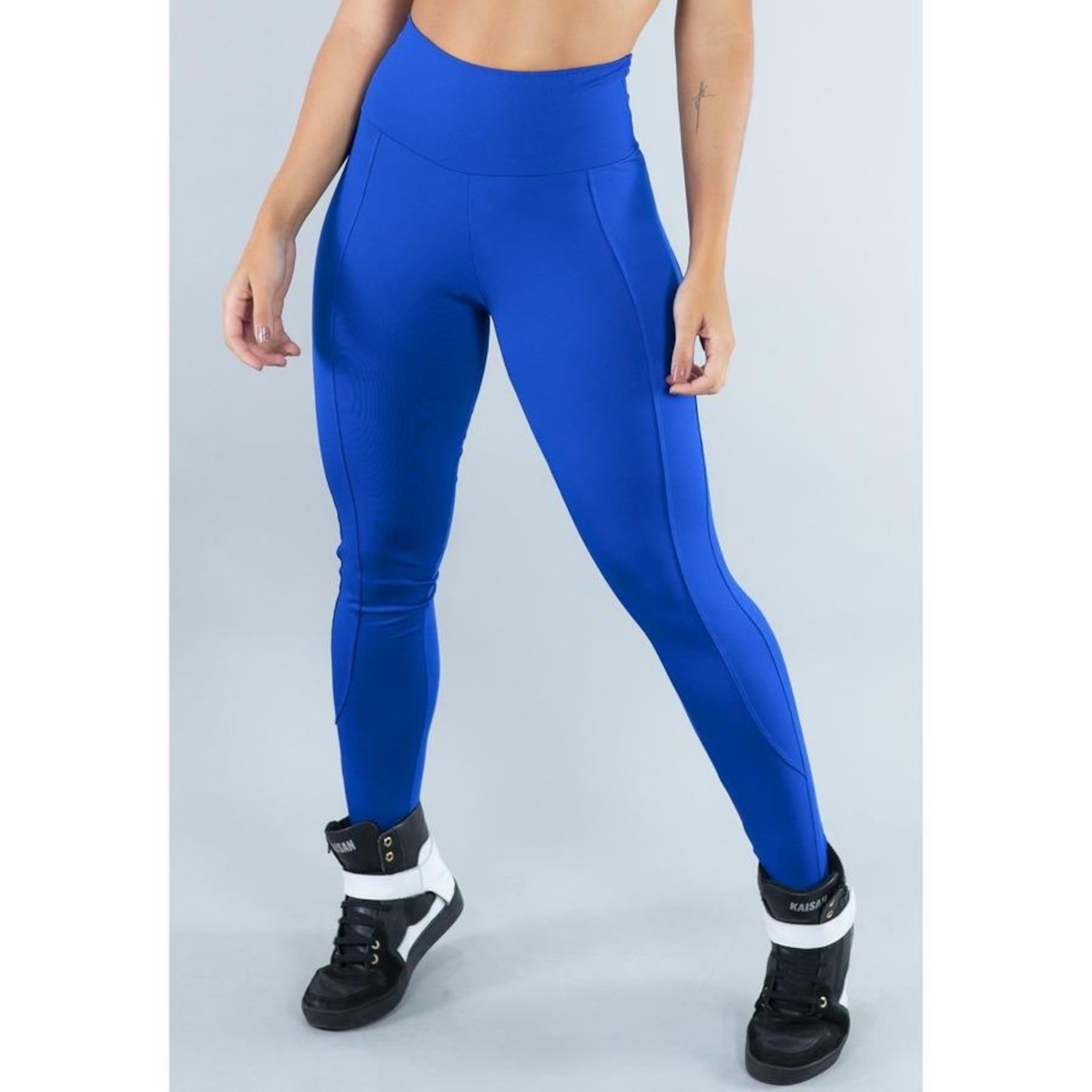 Calça Legging Mvb Modas Montaria Cintura Alta Suplex - Feminina - Foto 1