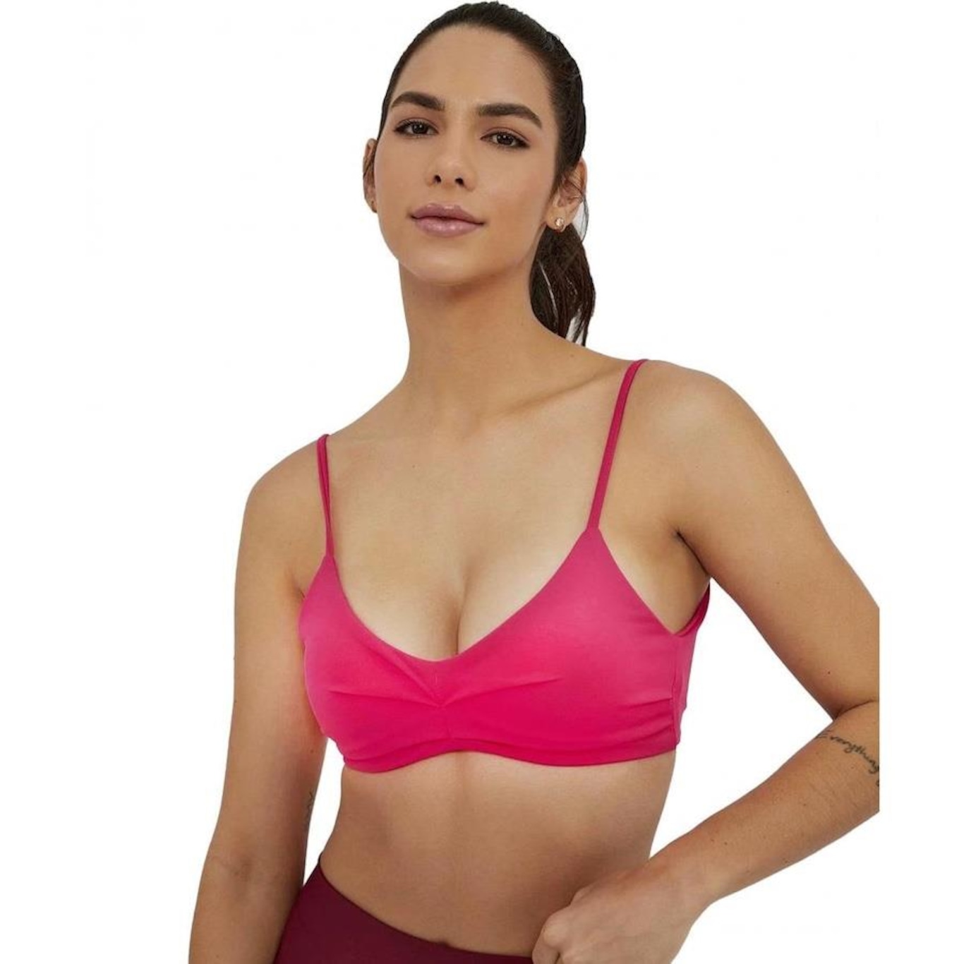 Top Fitness com Bojo Alto Giro Hyper Pink - Feminino - Foto 2