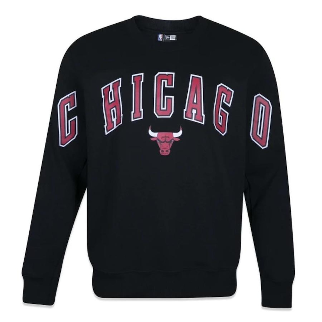 Blusão de Moletom Sem Capuz New Era Chicago Bulls Back To School - Masculino - Foto 1