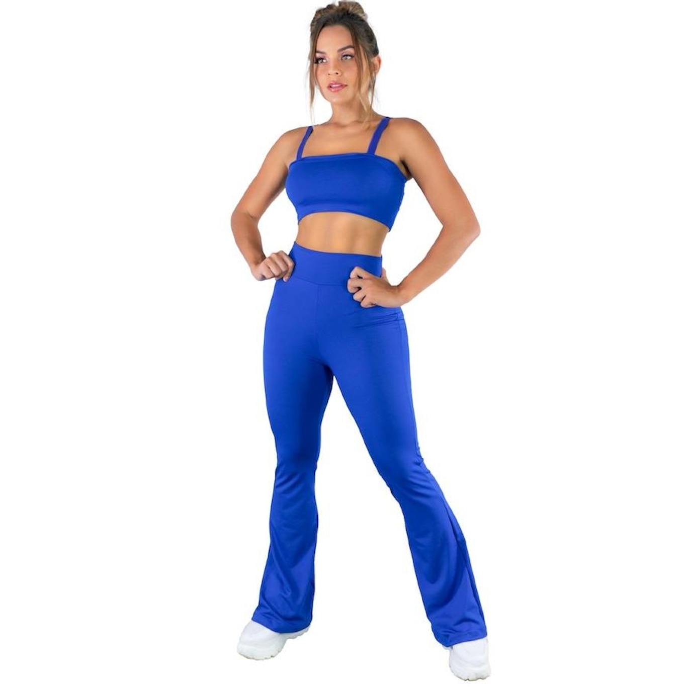 Calça Bailarina MVB Modas Flare Pantalona Suplex - Feminina - Foto 3