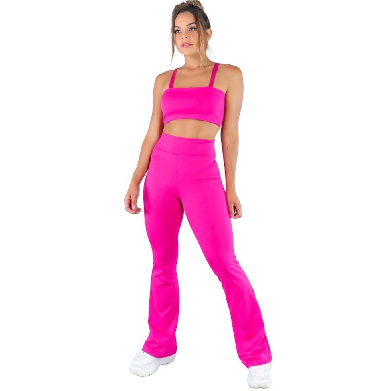 Calça Bailarina MVB Modas Flare Pantalona Suplex - Feminina - Foto 3