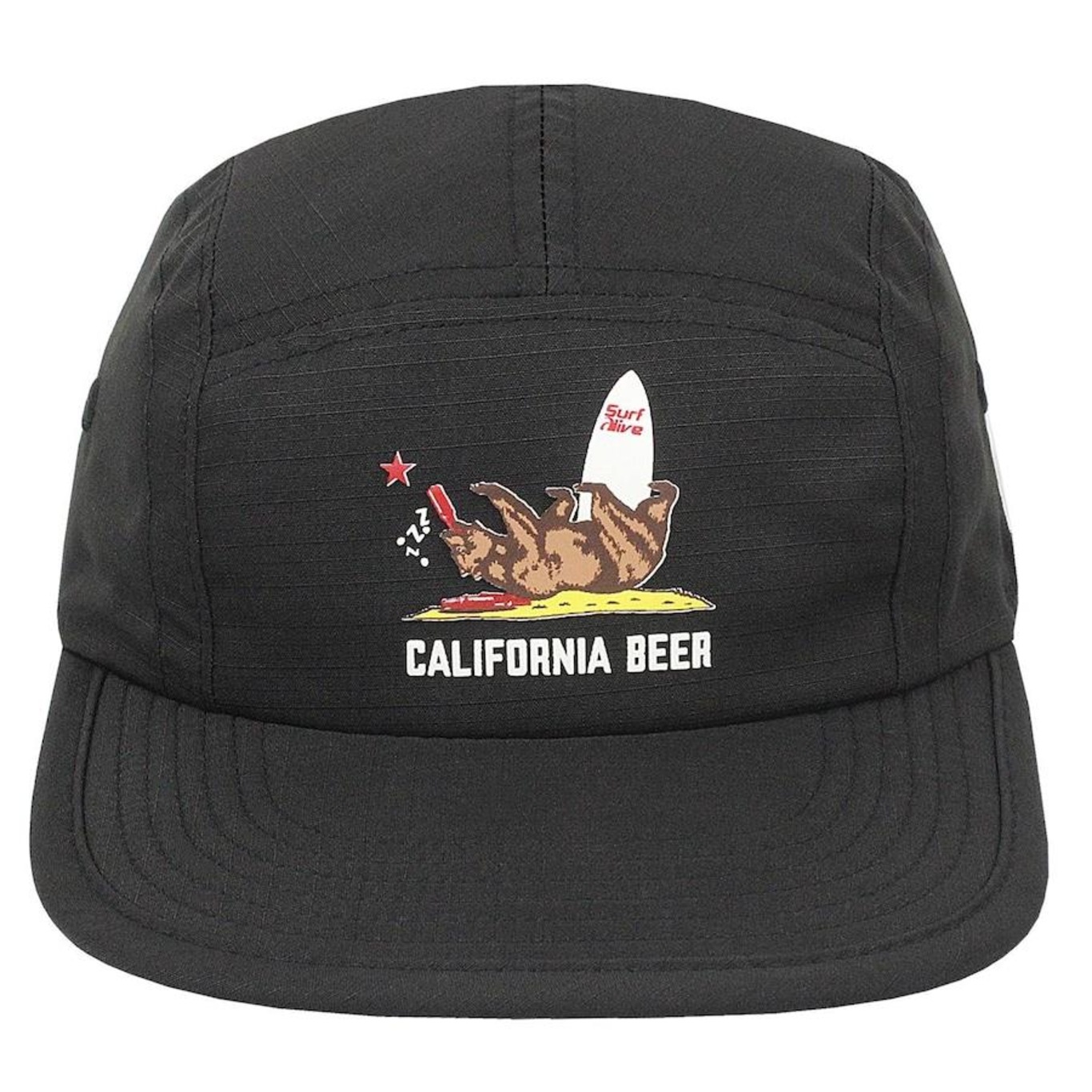 Boné Surf Alive Five Panel California Beer Black - Strapback - Masculino - Foto 2