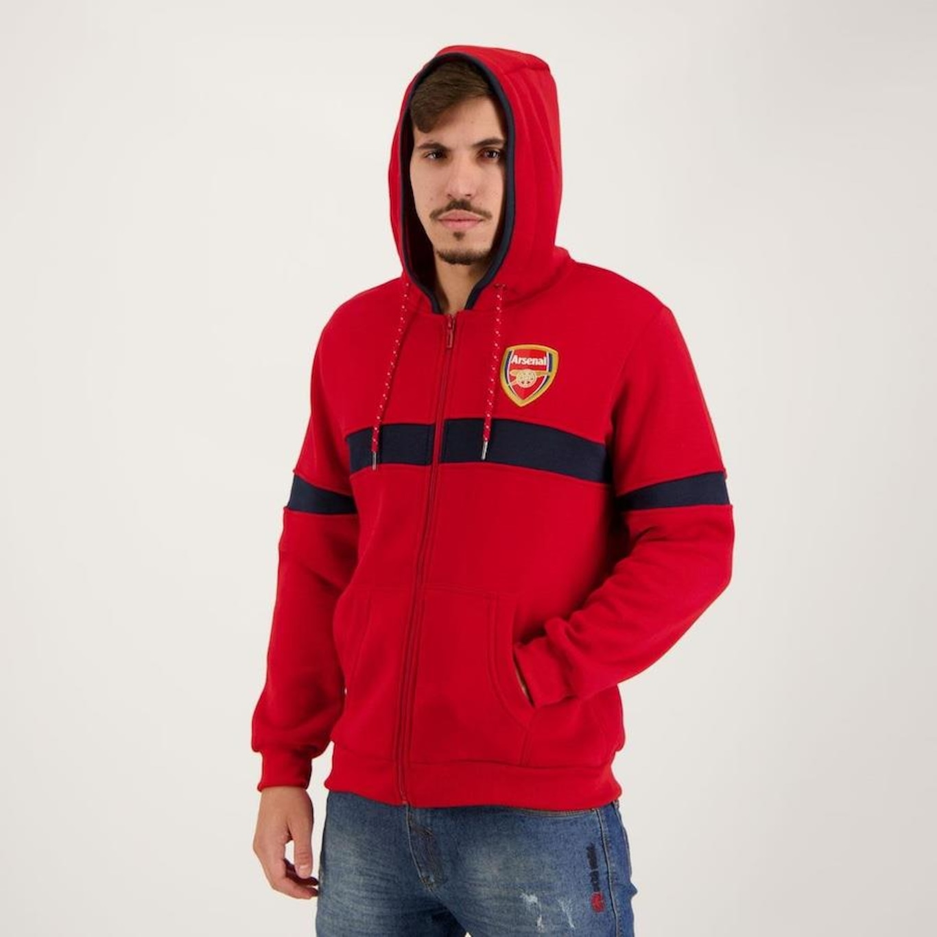 Jaqueta de Moletom com Capuz Arsenal Futfanatics - Masculina - Foto 2