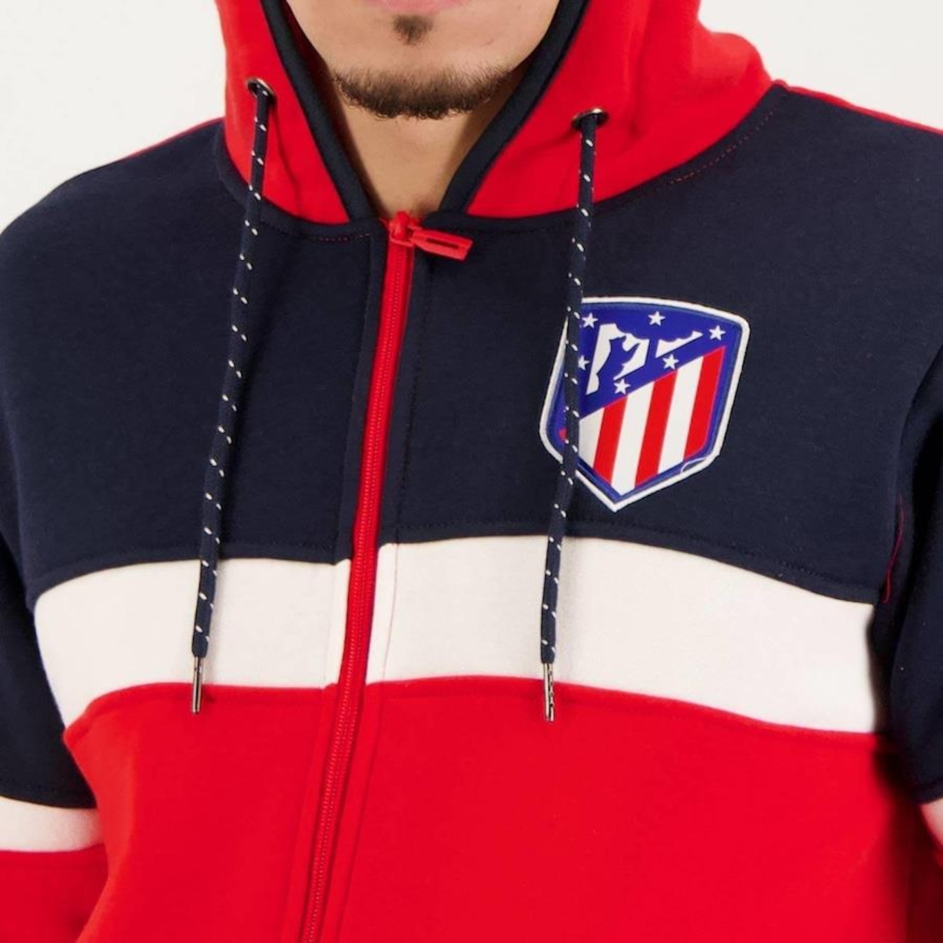 Jaqueta de Moletom Atlético de Madrid com Capuz Futfanatics - Masculina - Foto 4