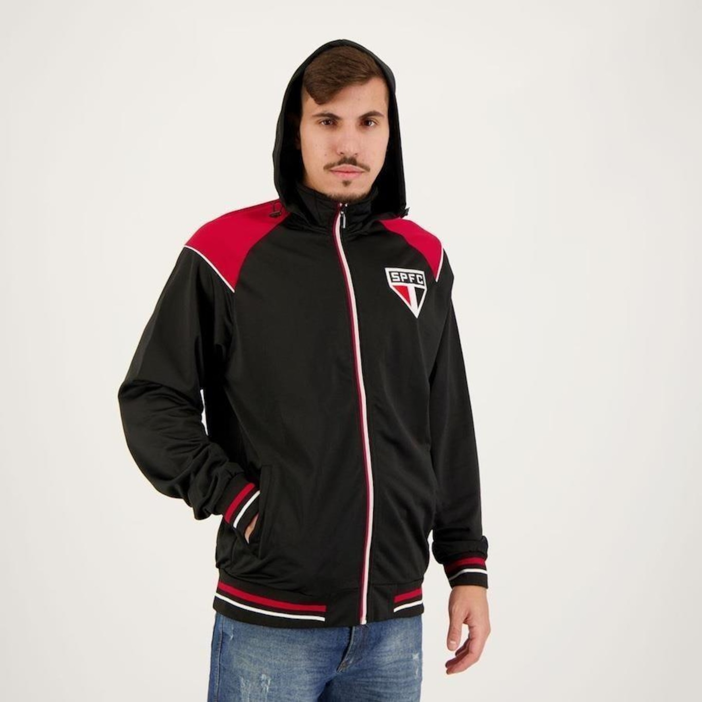 Jaqueta do São Paulo com Capuz Trilobal Futfanatics - Masculina - Foto 2