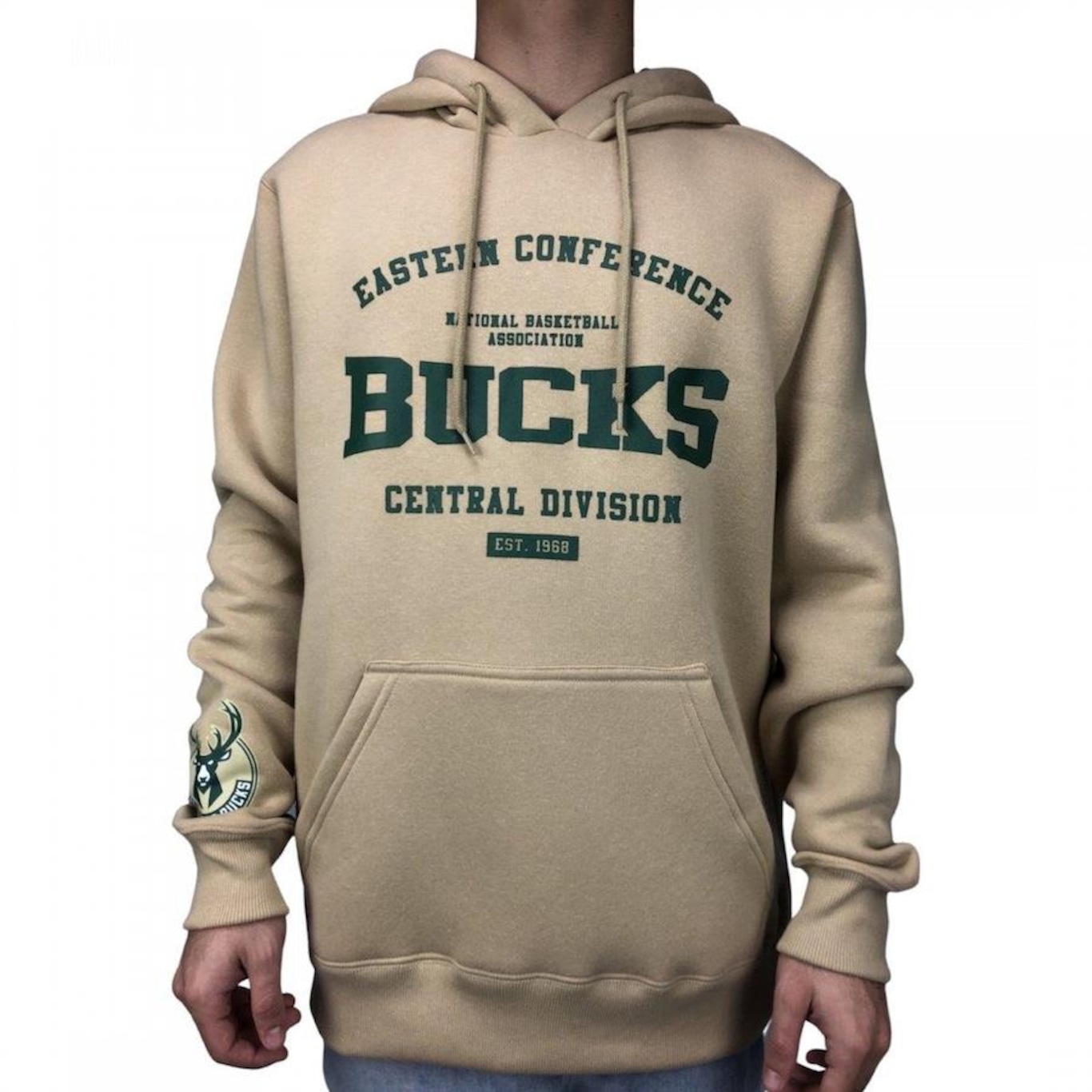 Blusão New Era Canguru Nba Milwauk Bucks - Masculino - Foto 1