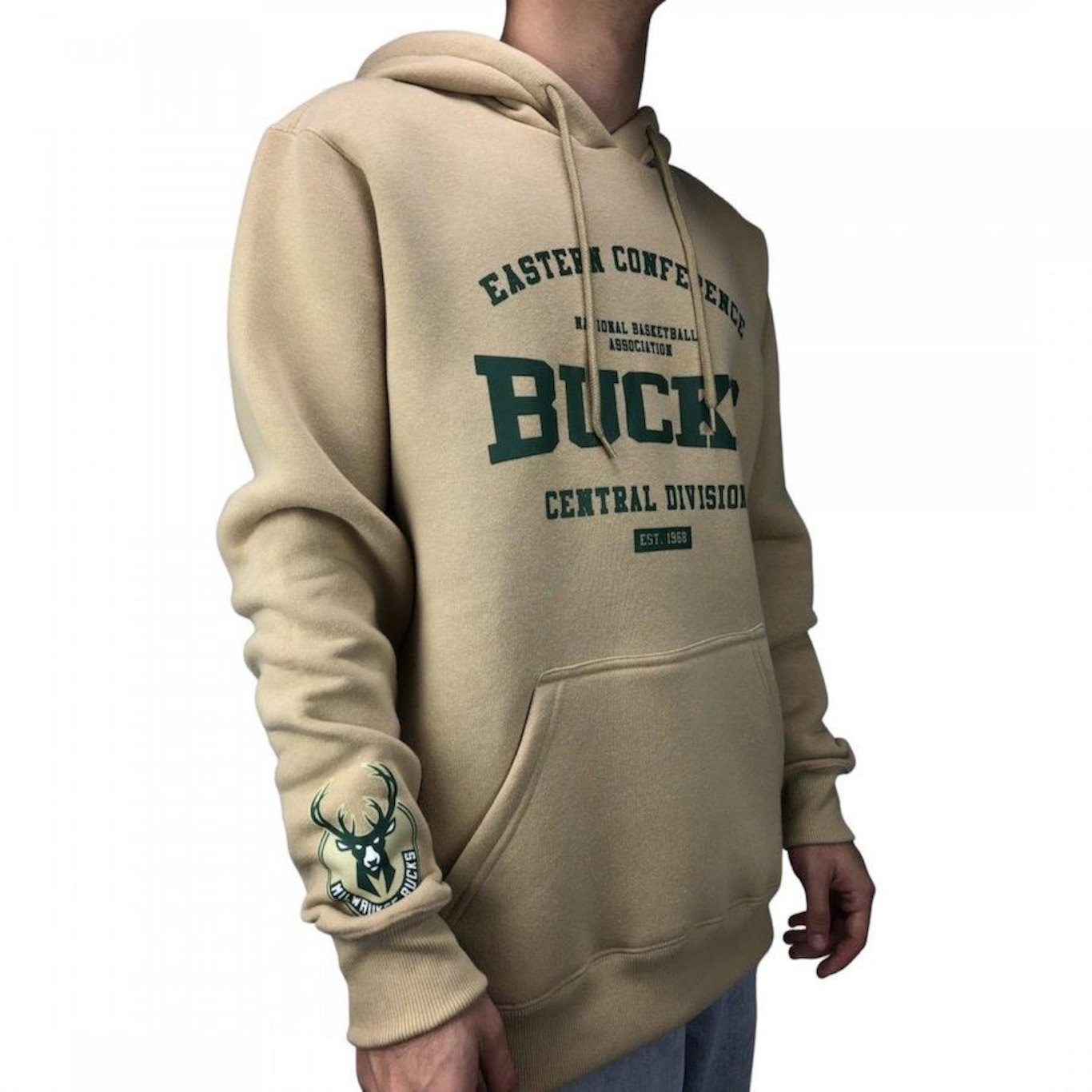 Blusão New Era Canguru Nba Milwauk Bucks - Masculino - Foto 2