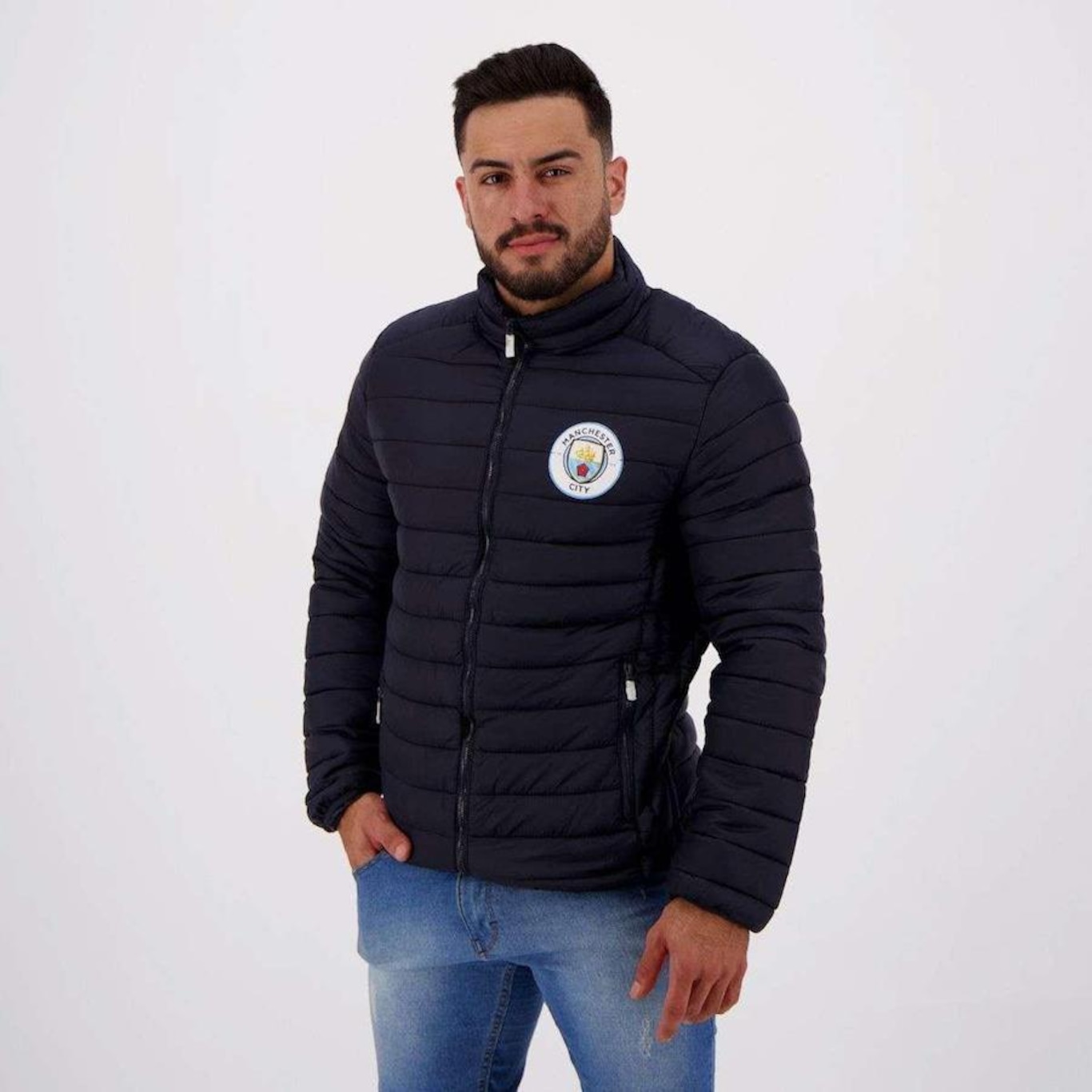 Jaqueta sem Capuz Kappa Padding Manchester City - Masculina - Foto 2