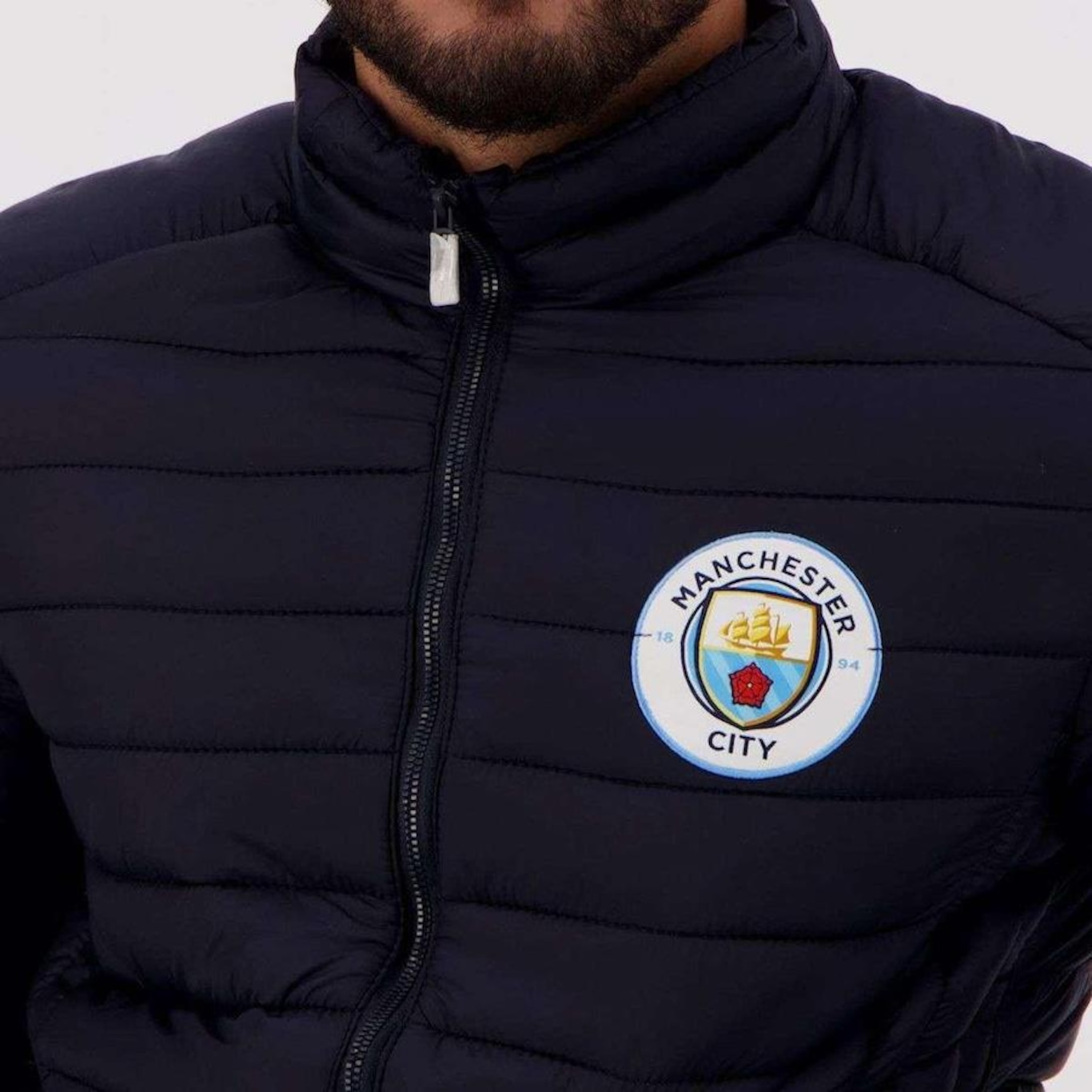 Jaqueta sem Capuz Kappa Padding Manchester City - Masculina - Foto 4