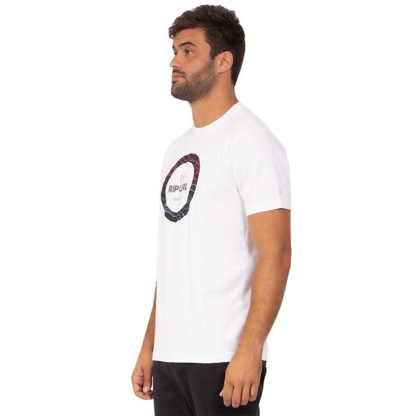 Camiseta Rip Curl Circle 10M Filter Tee White - Masculina - Foto 1