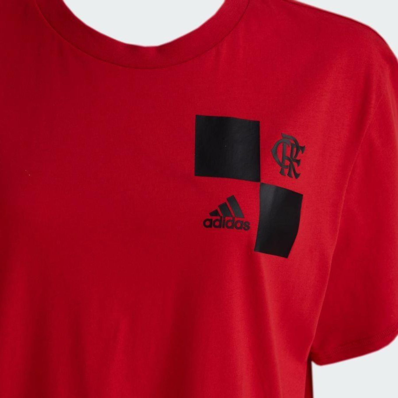 Camiseta Estampada CR Flamengo - Cinza adidas